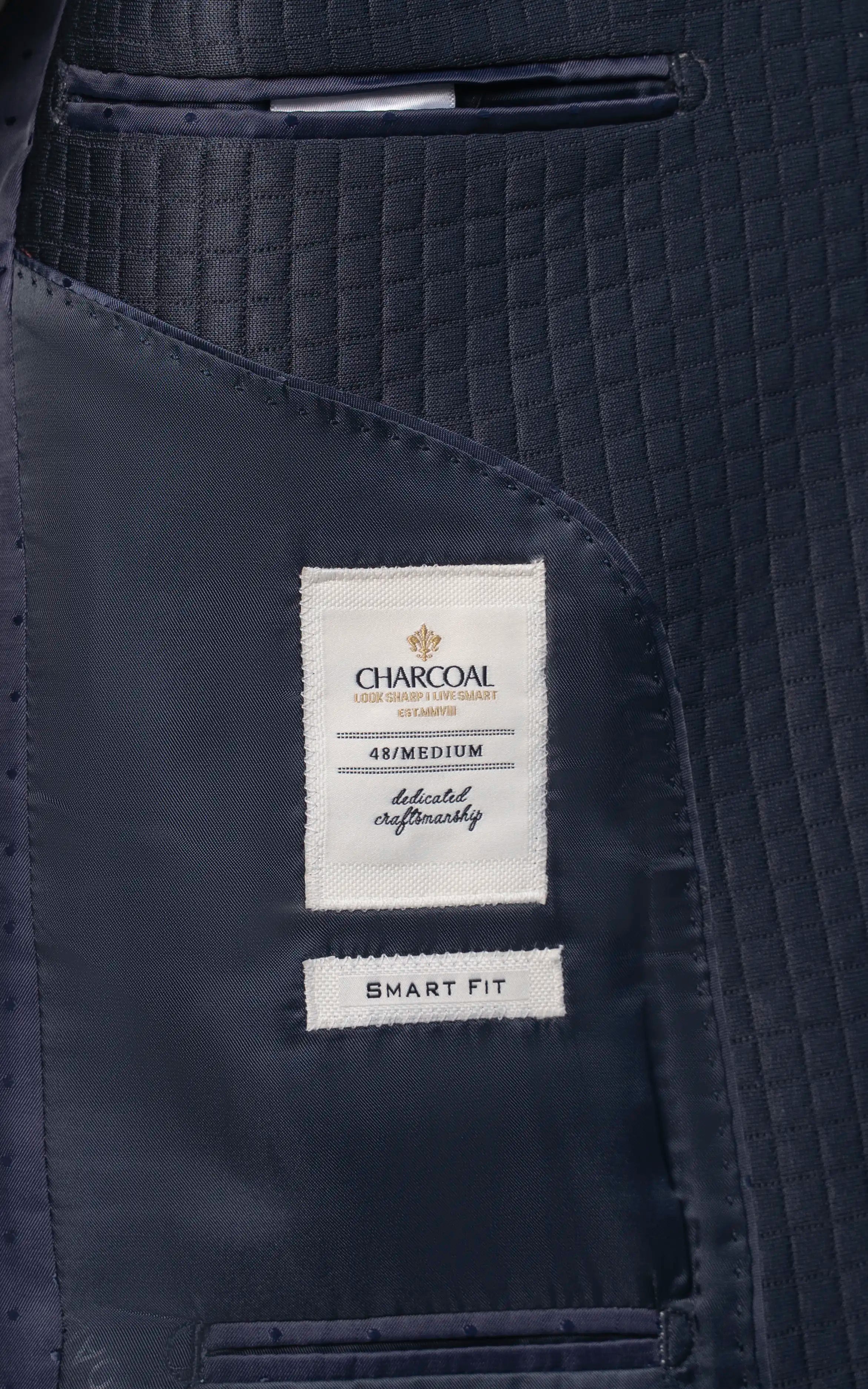 Men's Textured Casual Coat Navy