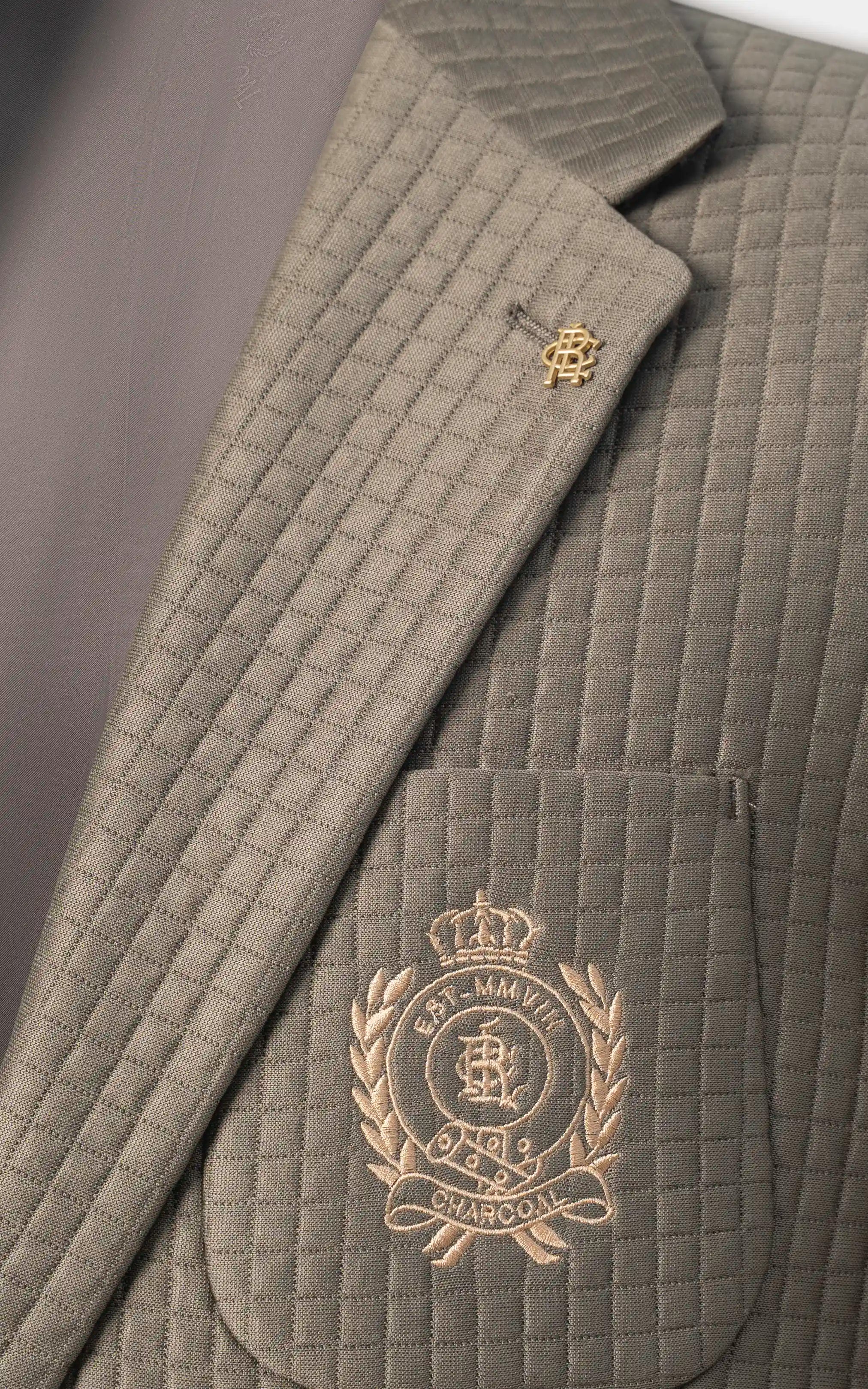 Men's Textured Casual Coat Olive