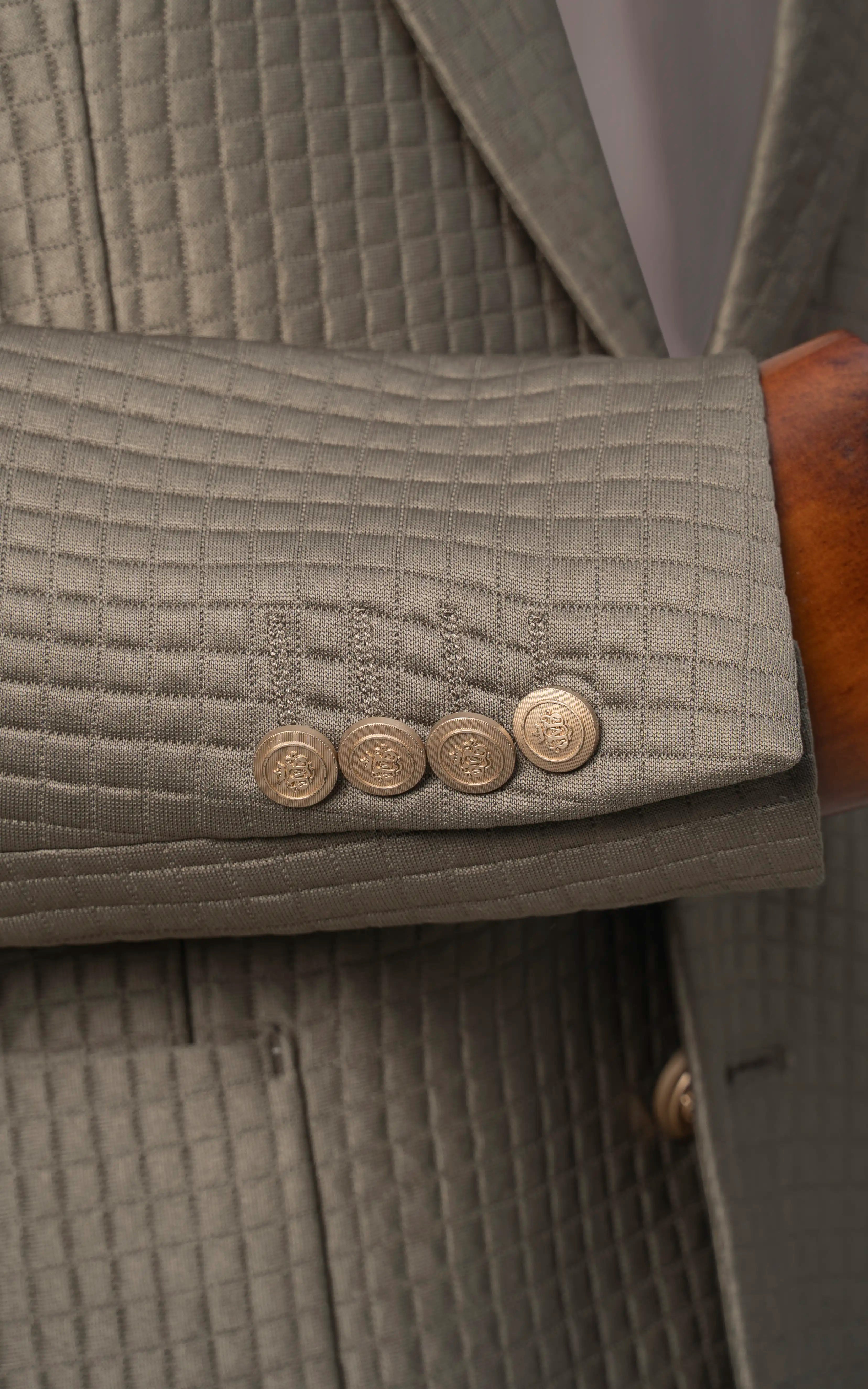 Men's Textured Casual Coat Olive