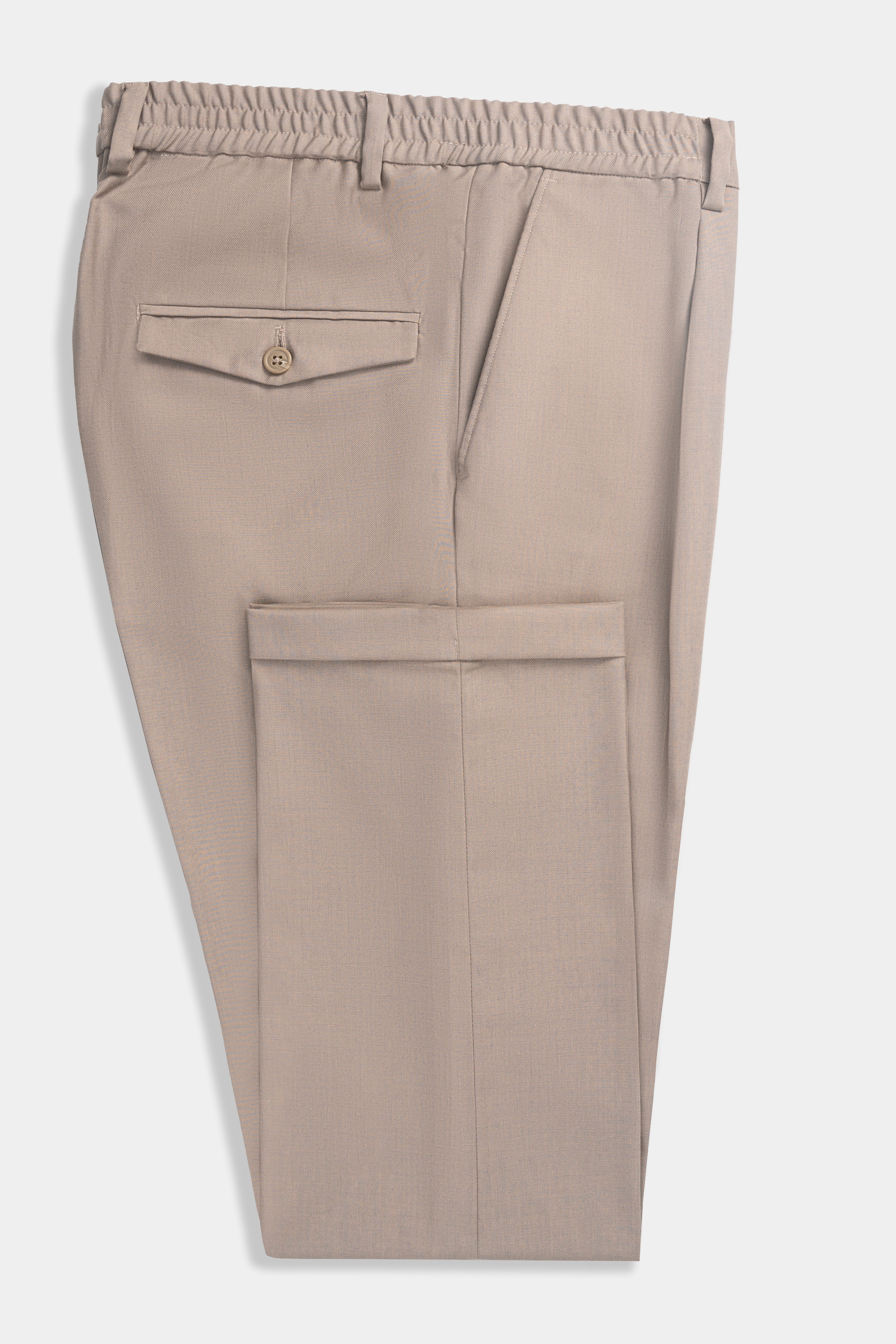 Elasticated pleated pant Light Brown