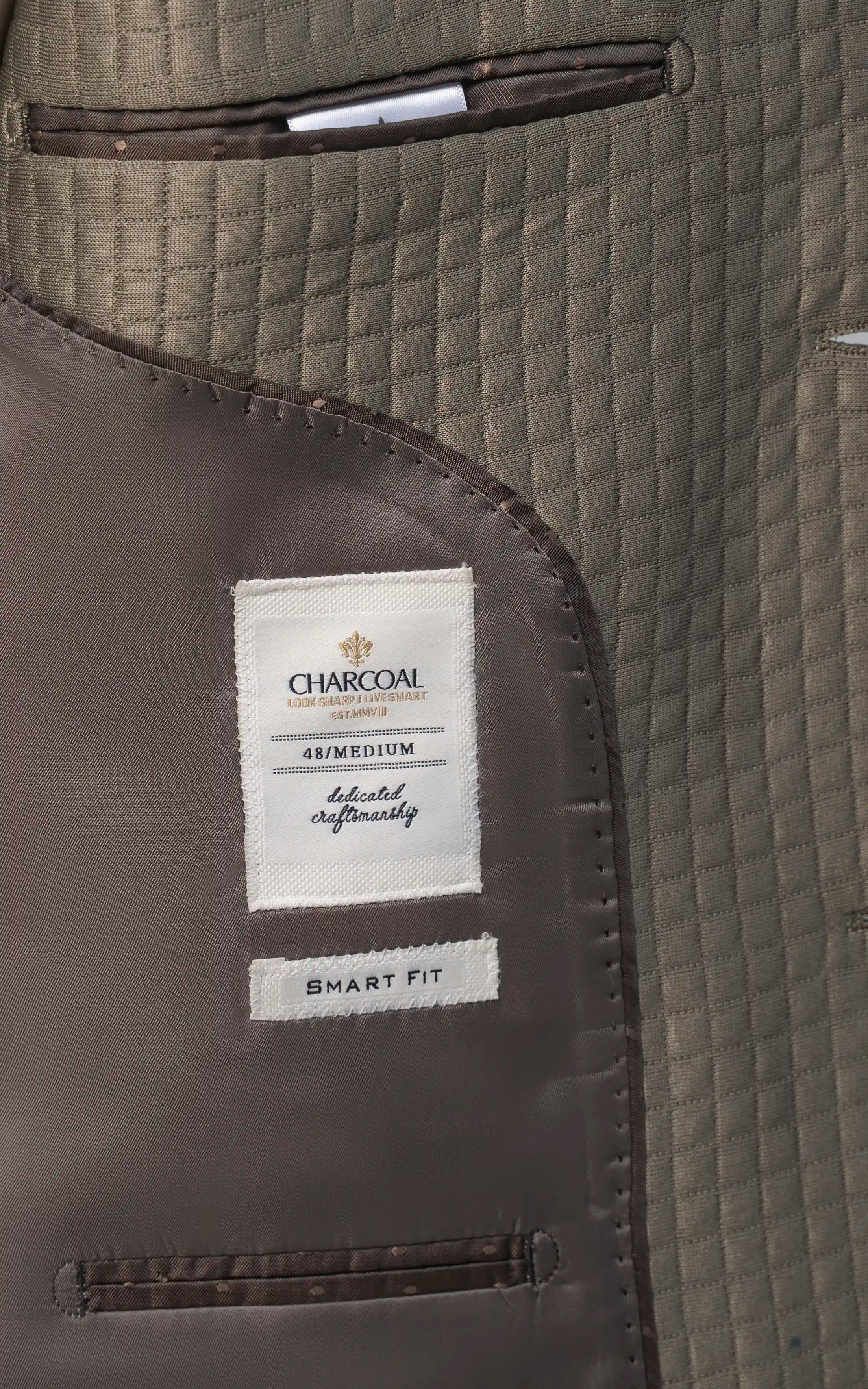 Men's Textured Casual Coat Olive