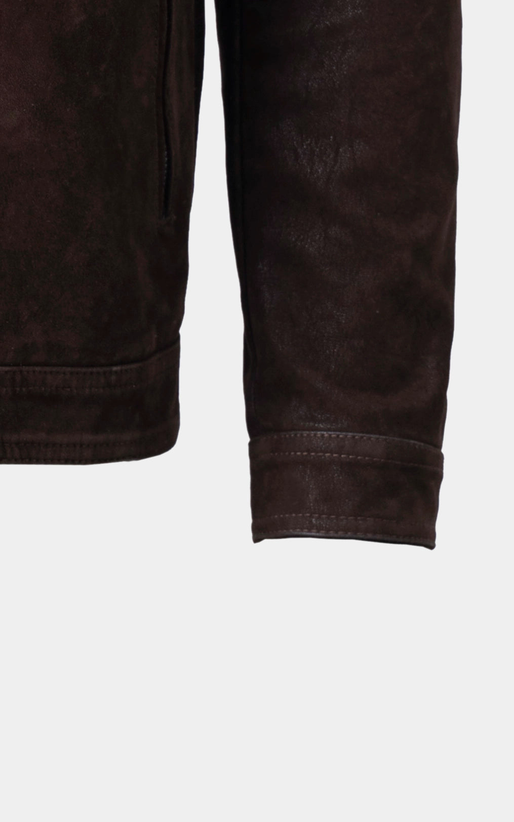 PU leather Zipper Jacket Dark Brown