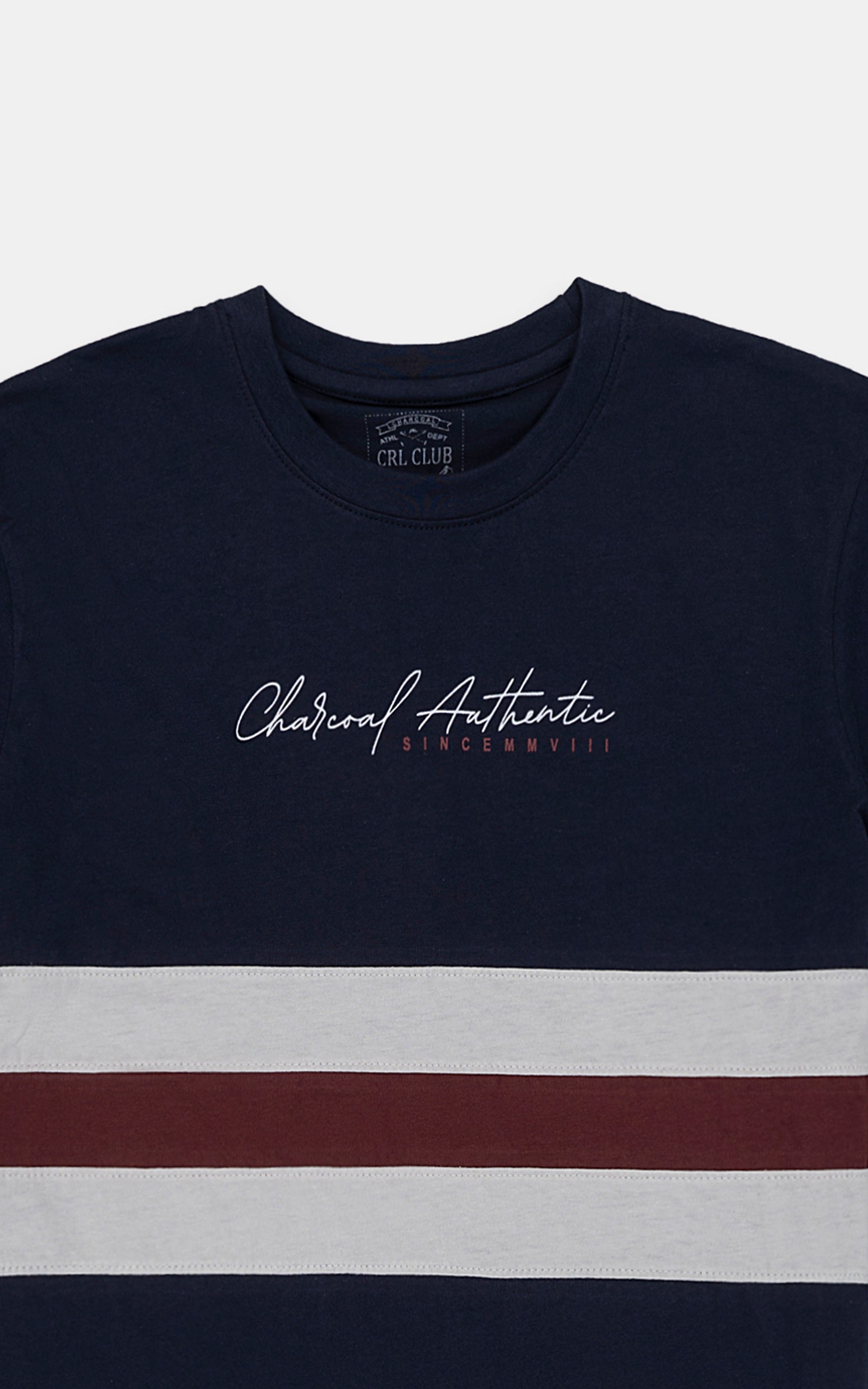 T SHIRT ROUND NECK NAVY