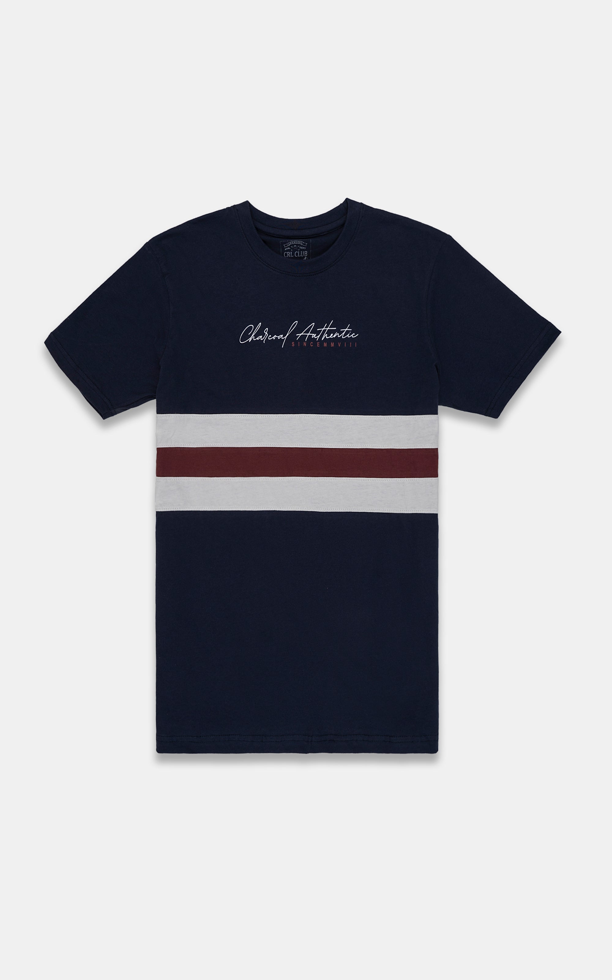 T SHIRT ROUND NECK NAVY