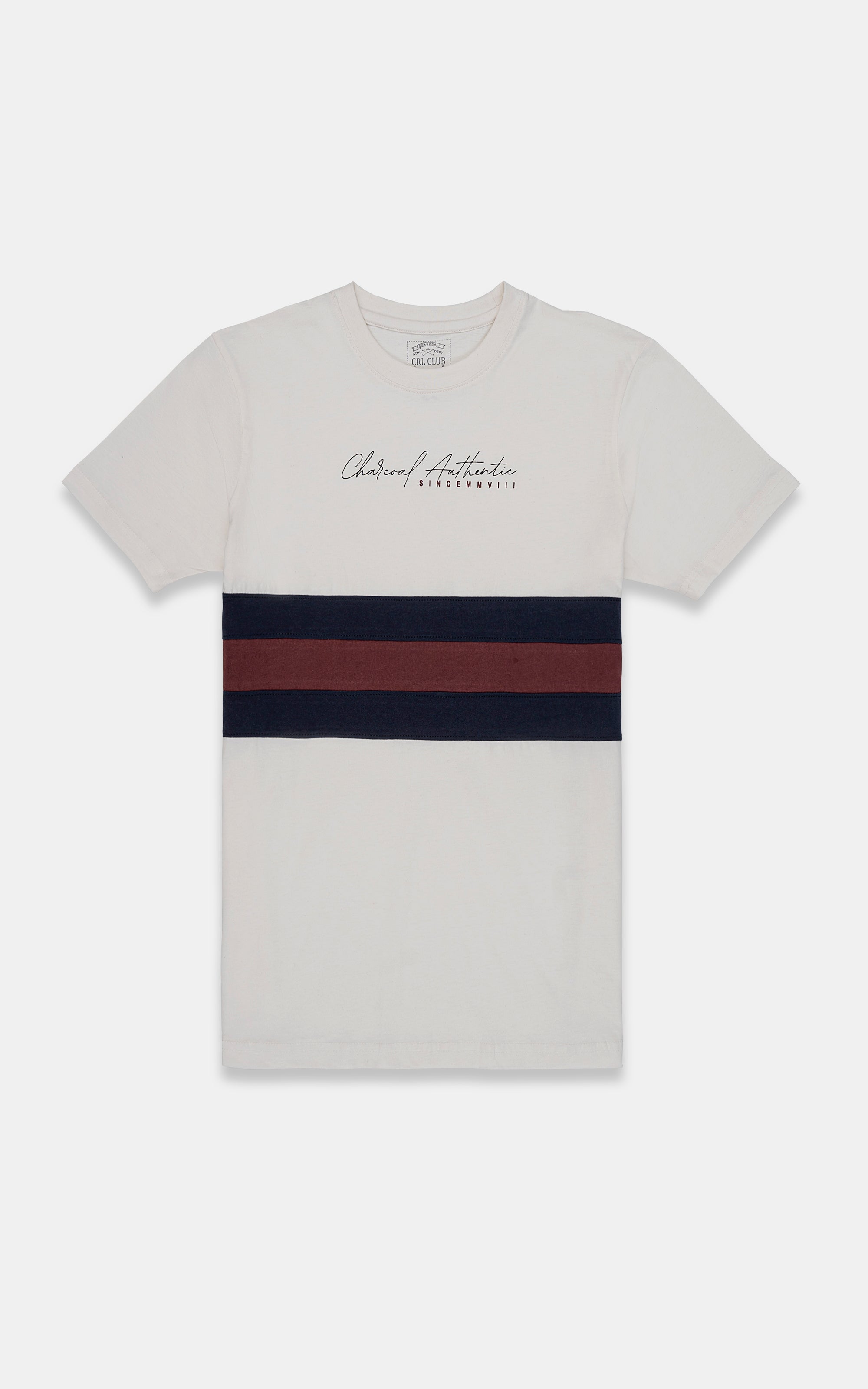 T SHIRT ROUND NECK OFF WHITE