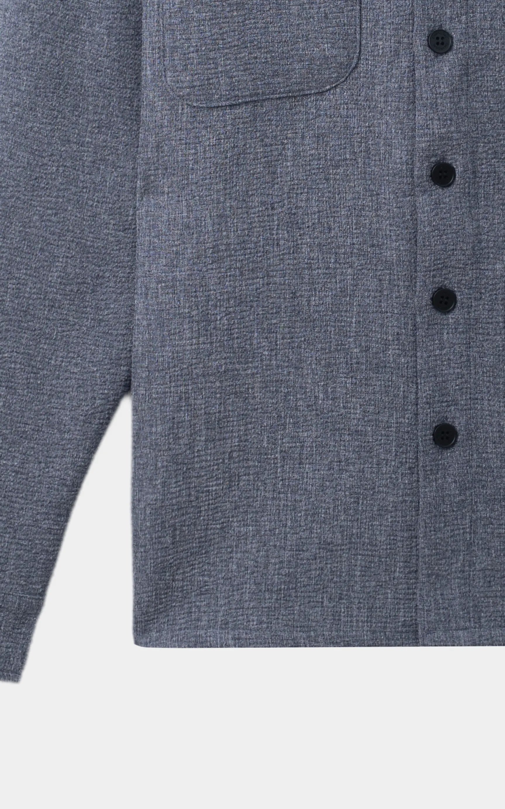 CLASSIC COLLAR OVERSHIRT BLUEISH MELANGE