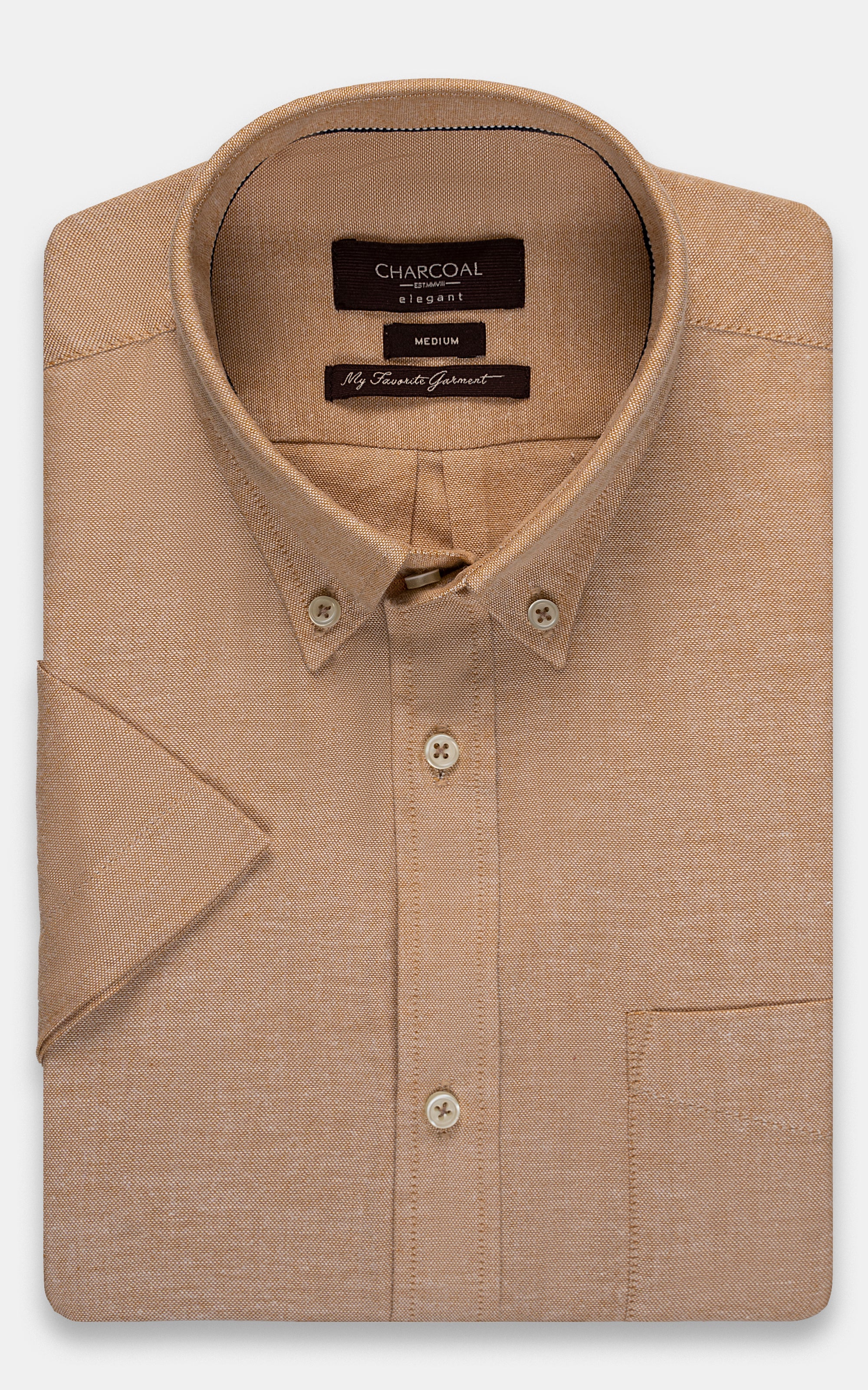 SEMI FORMAL HALF SLEEVES MUSTARD