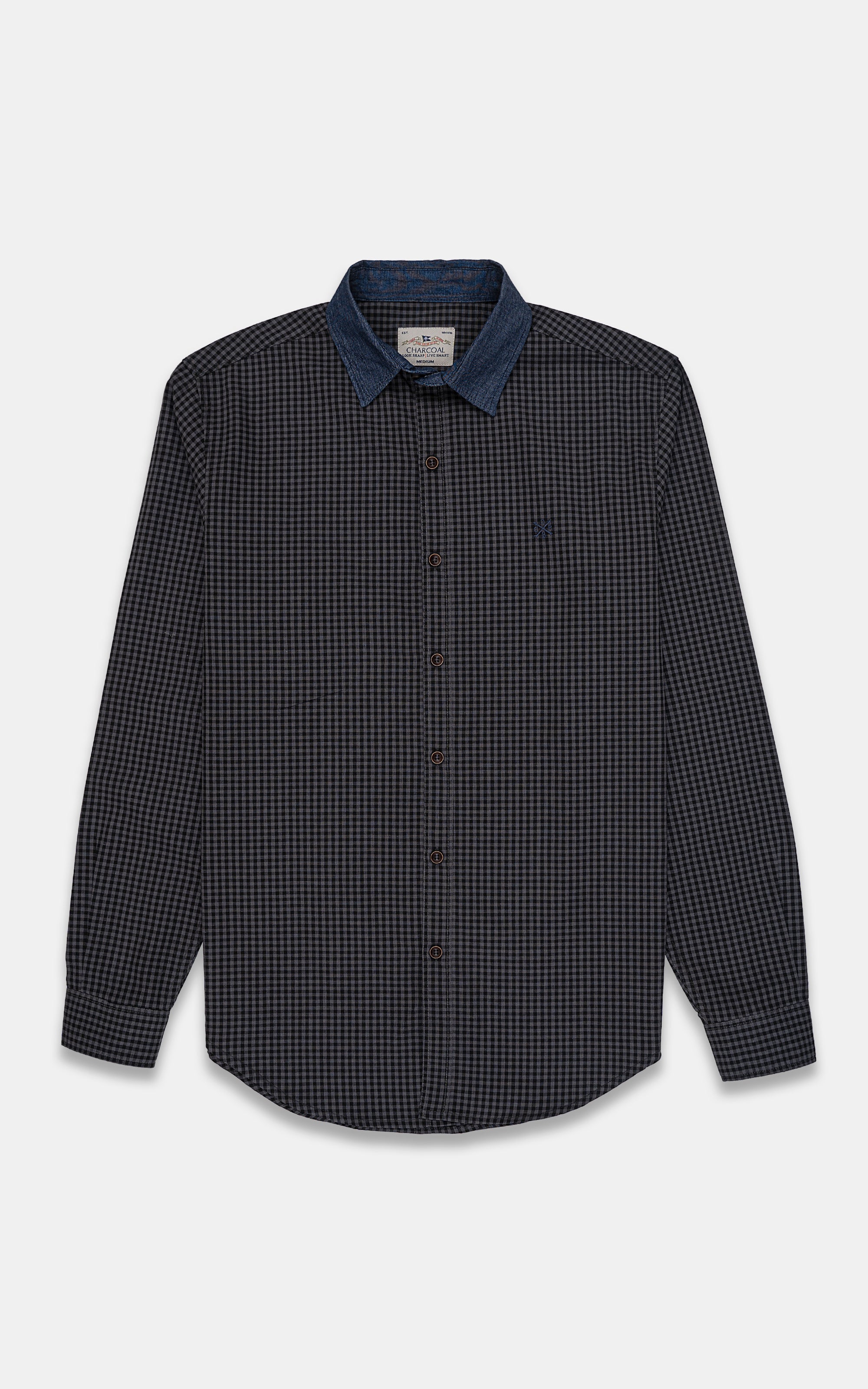 CASUAL SHIRT GREY CHECK