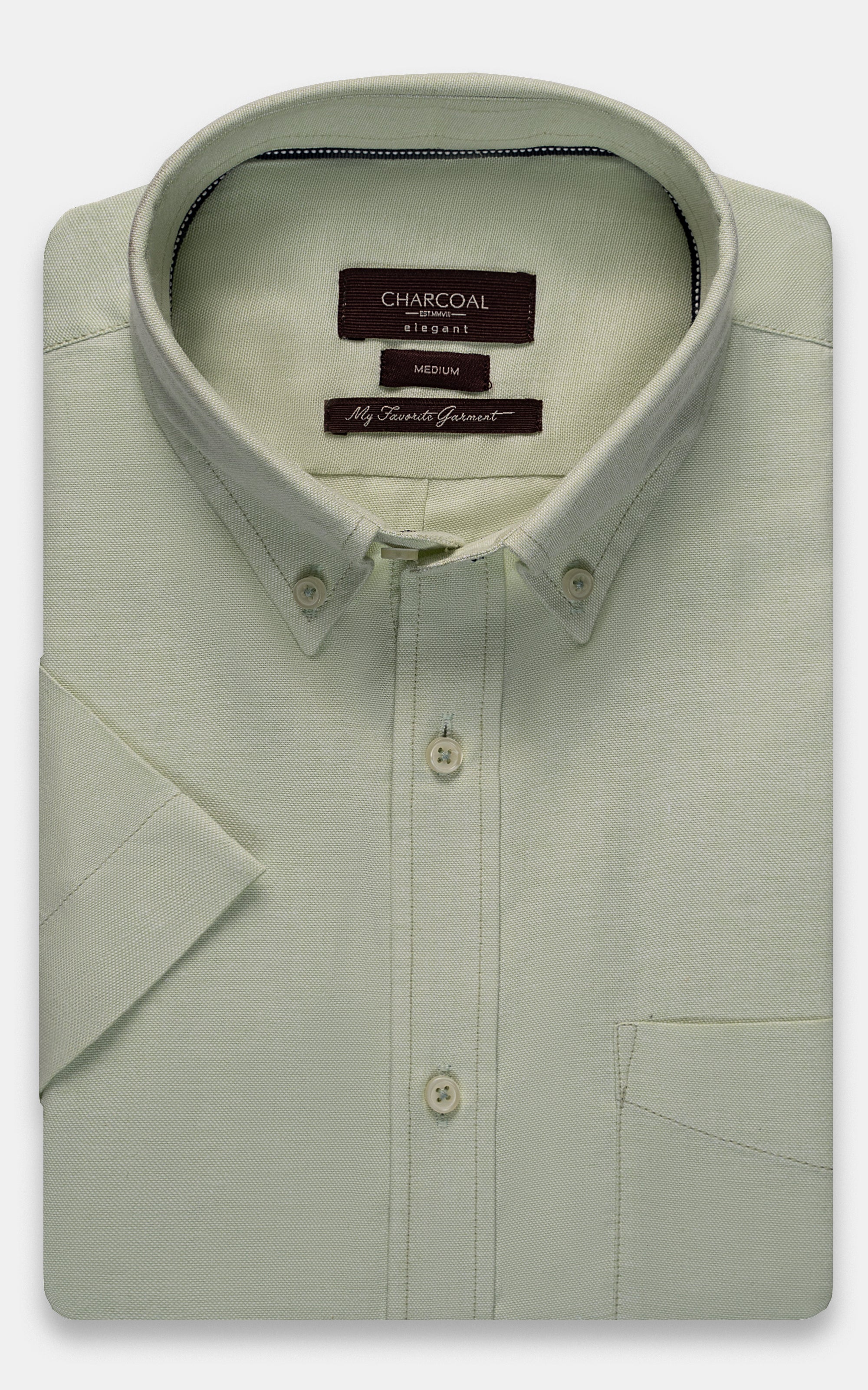 Shop Semi Formal Half Sleeves Light Green for Men Online