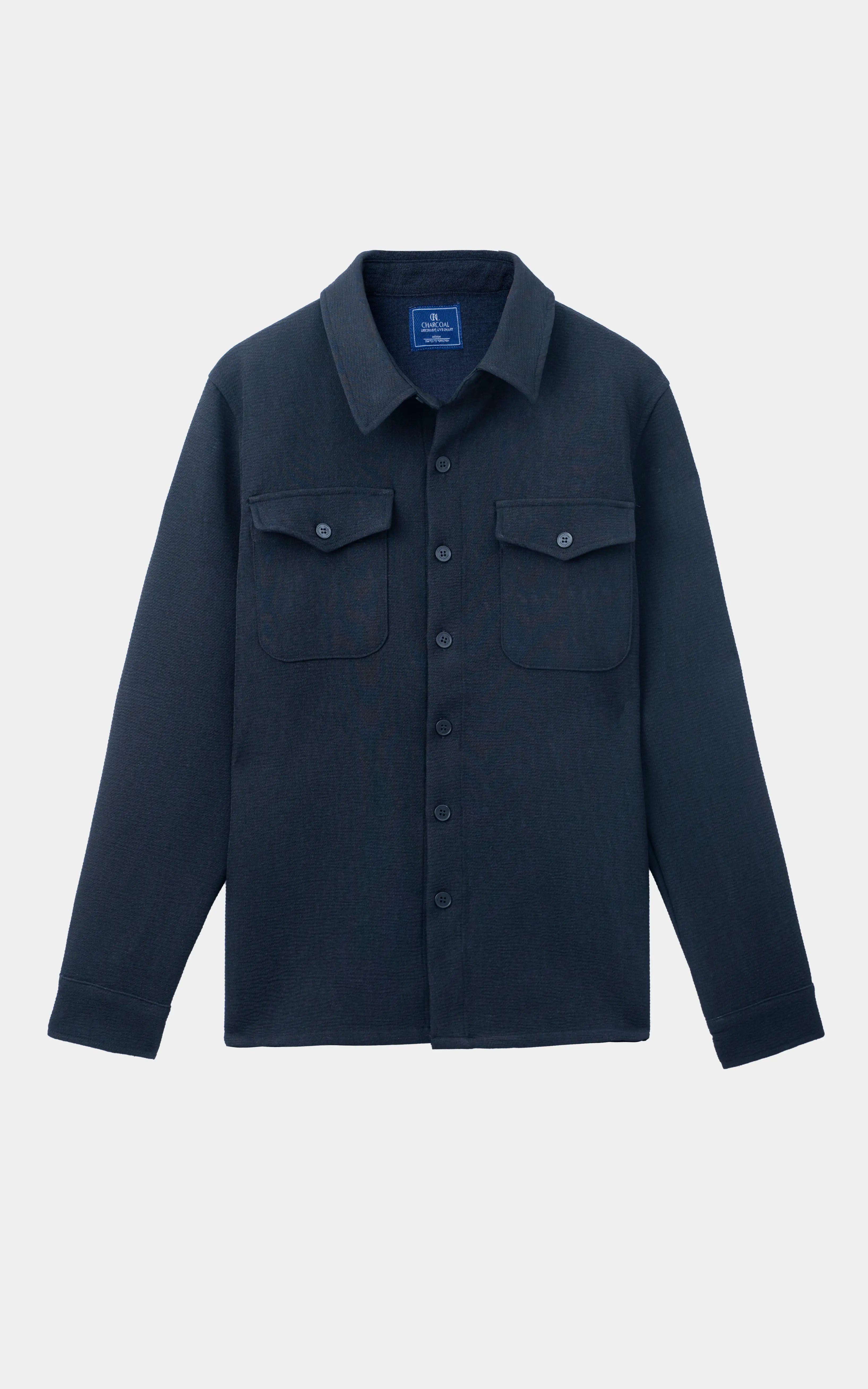 CLASSIC COLLAR OVERSHIRT NAVY
