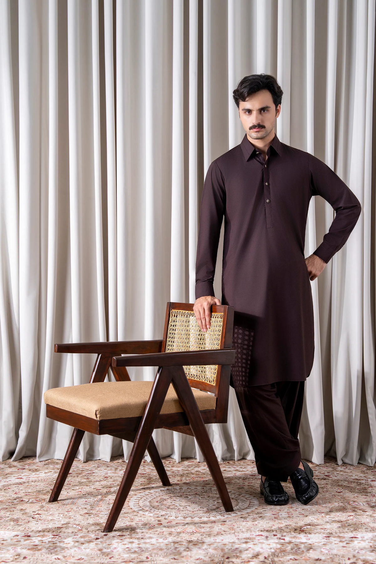 BLENDED KAMEEZ SHALWAR - SIGNATURE COLLECTION MAROON