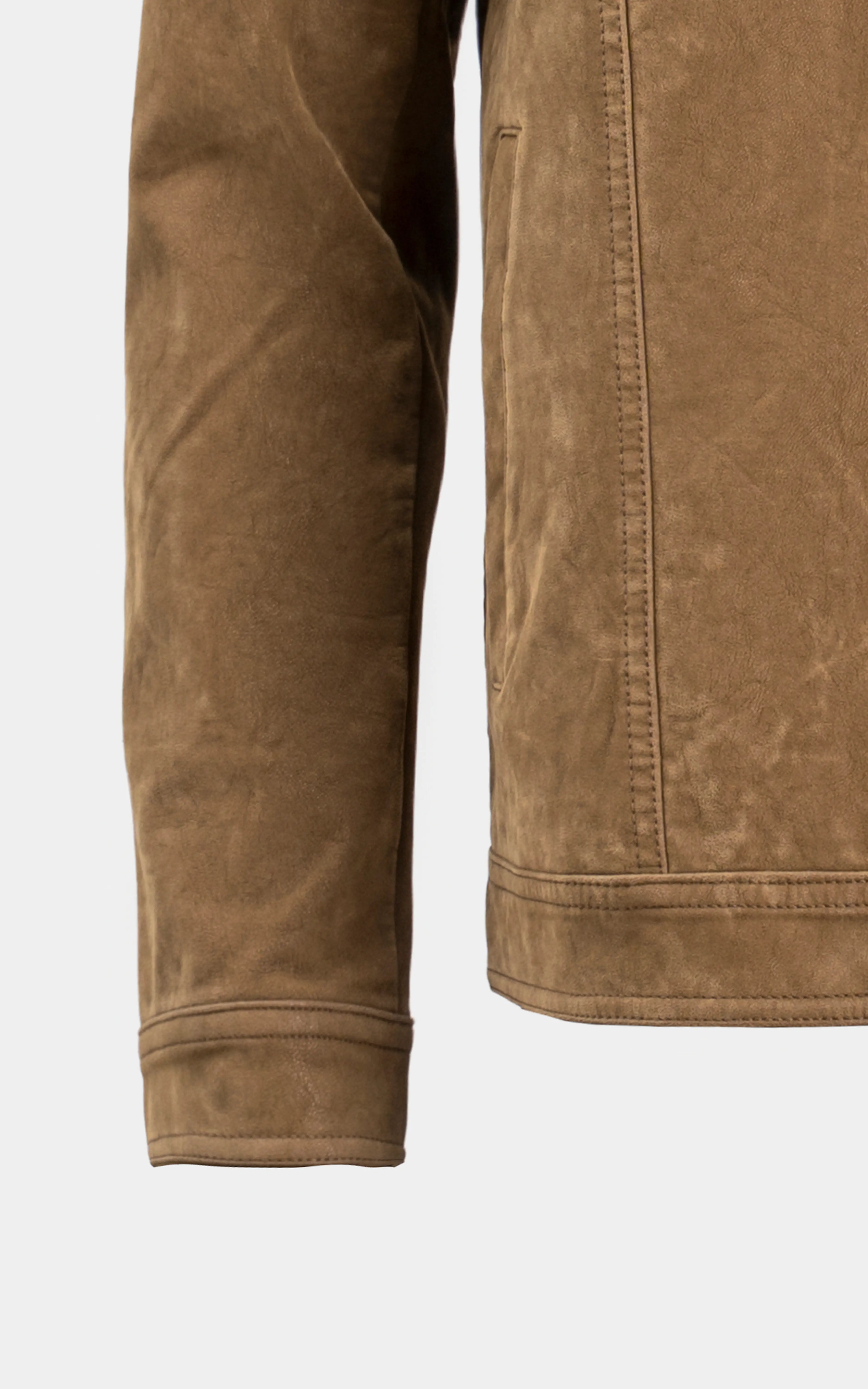 PU Leather Jacket Dark Khaki