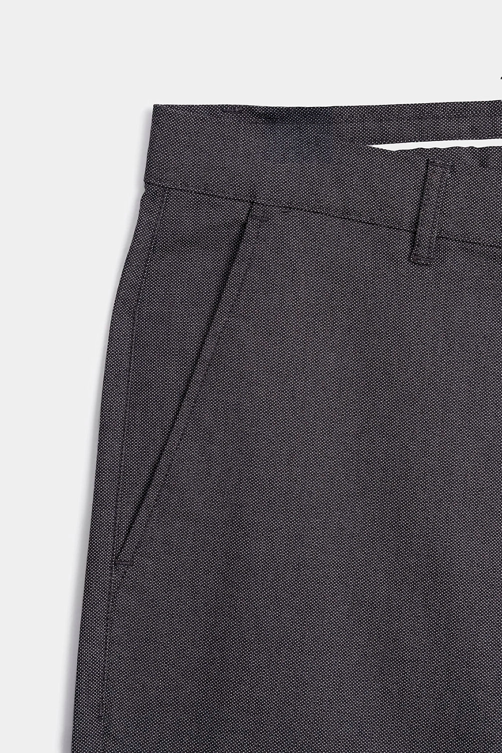 CASUAL PANT REGULAR FIT BLACK MELANGE
