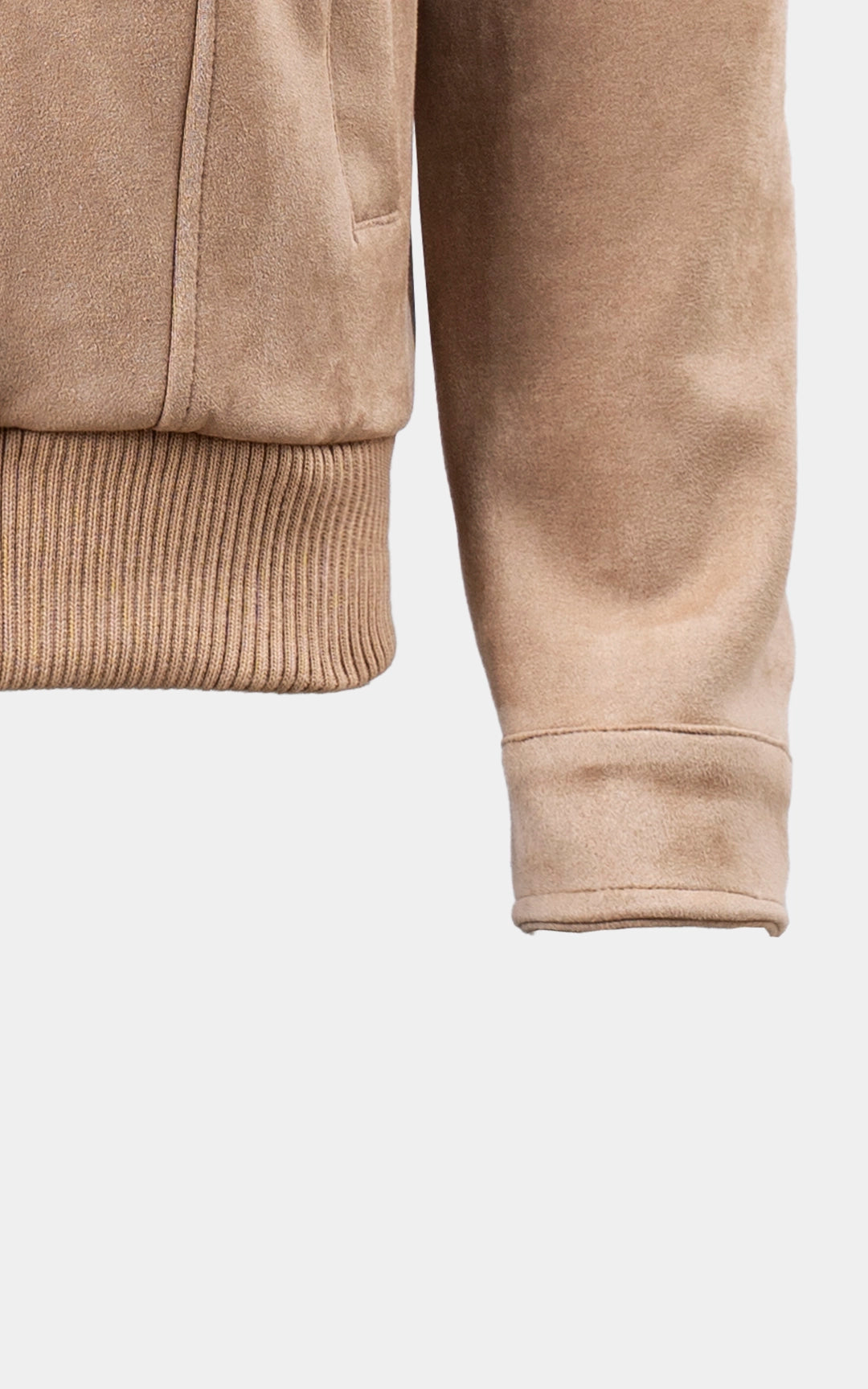 SMART FIT FULLSLEEVE SUEDE JACKET BEIGE