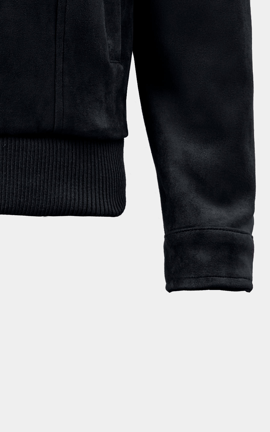 SMART FIT FULLSLEEVE SUEDE JACKET BLACK