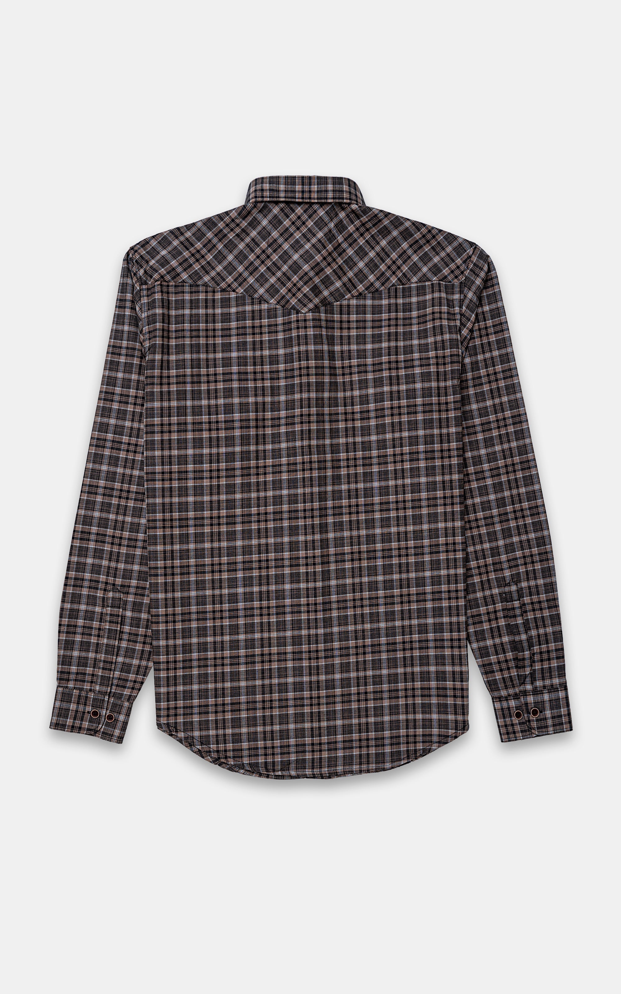 CASUAL SHIRT BROWN CHECK