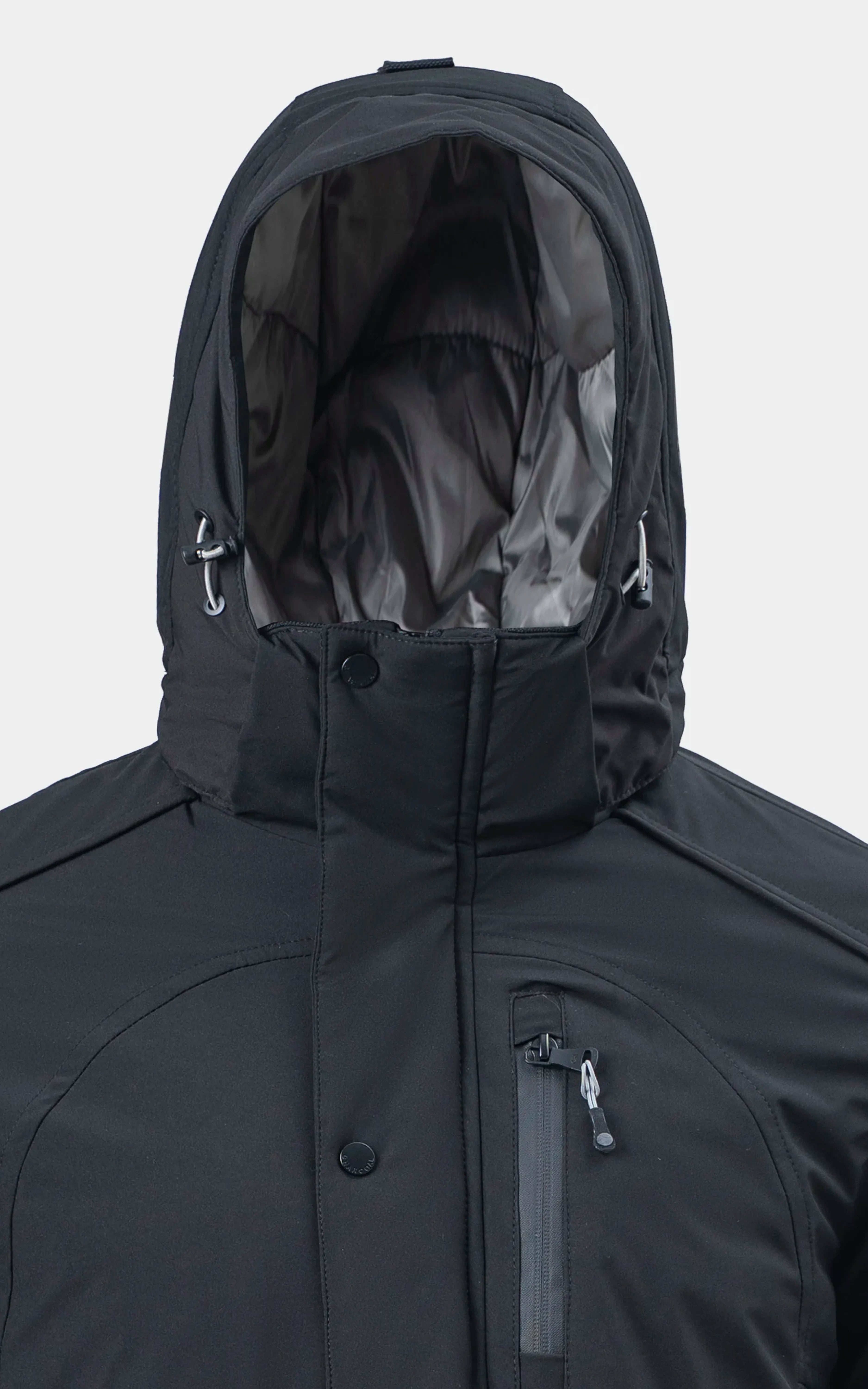 REGULAR FIT FULLSLEEVE PUFFER JACKET BLACK