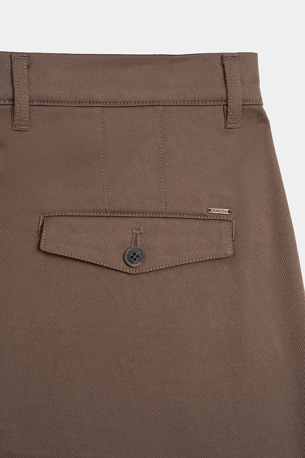 CASUAL PANT REGULAR FIT BROWN