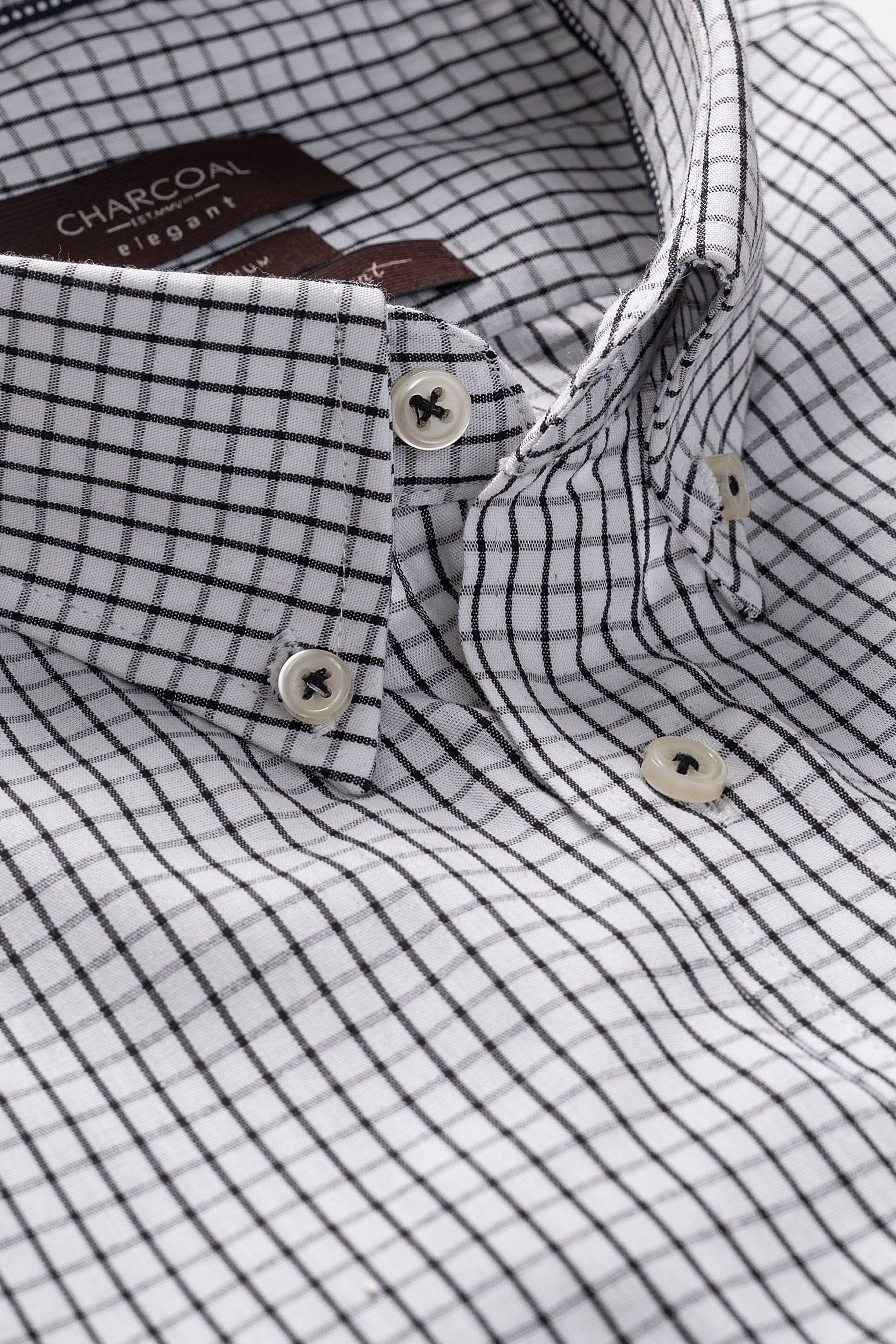 SEMI FORMAL SHIRT HALF SLEEVE BLACK GREY