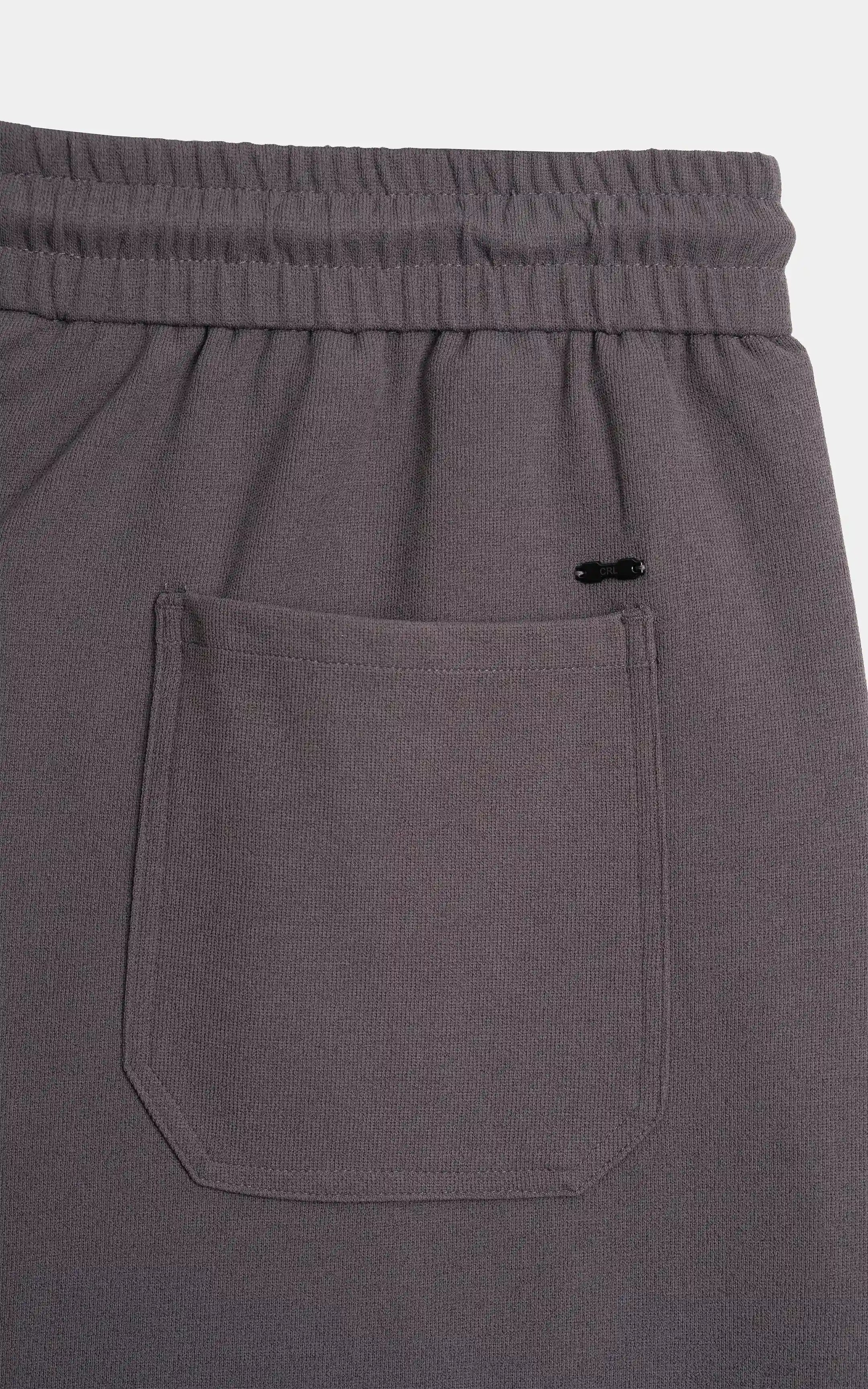 REGULAR FIT CASUAL SHORT CHARCOAL GREY