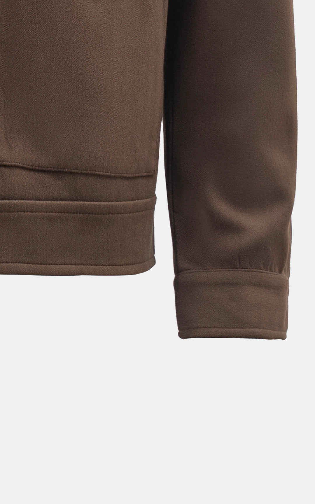 SMART FIT FULLSLEEVE BAN COLLAR JACKET BROWN