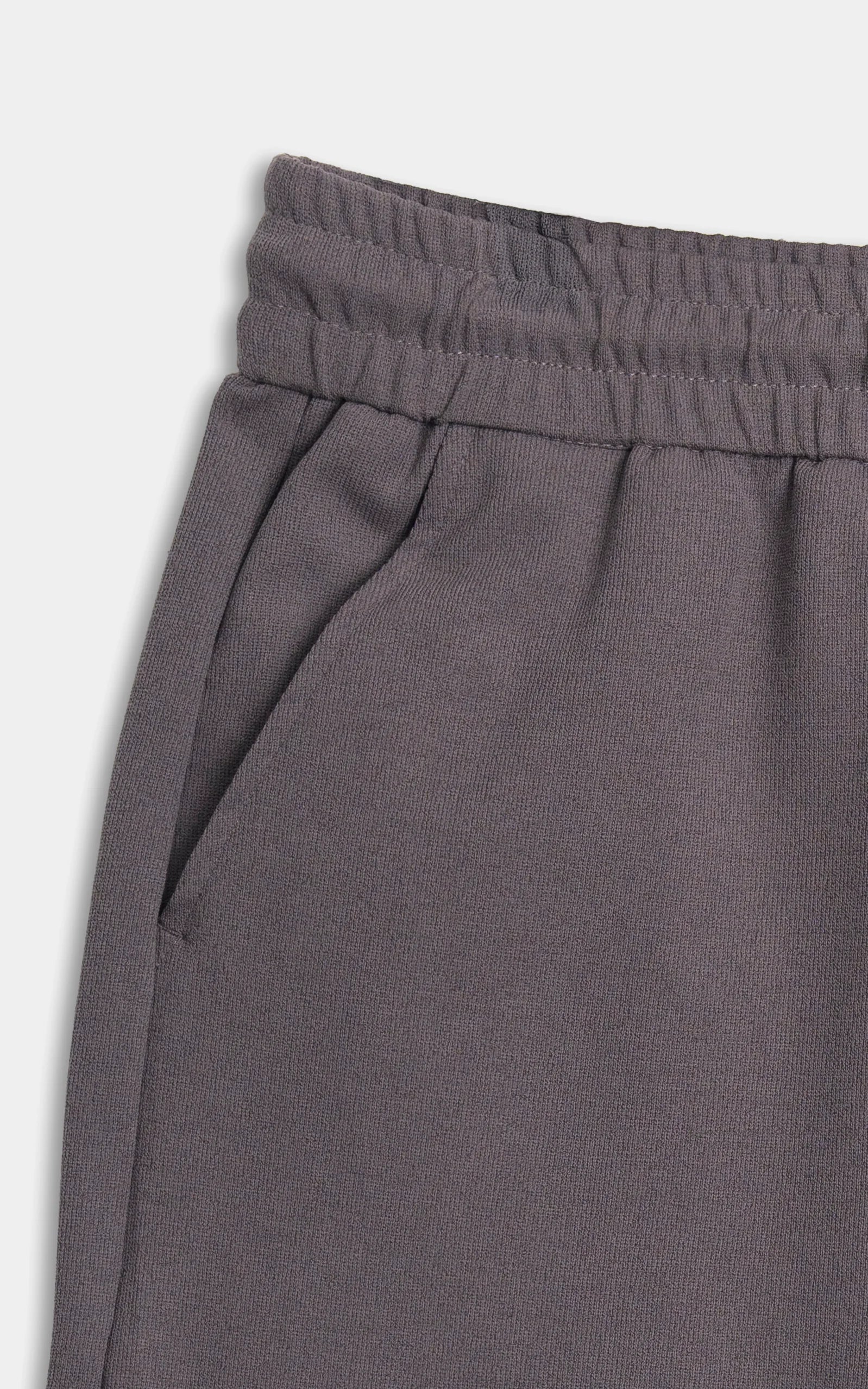 REGULAR FIT CASUAL SHORT CHARCOAL GREY
