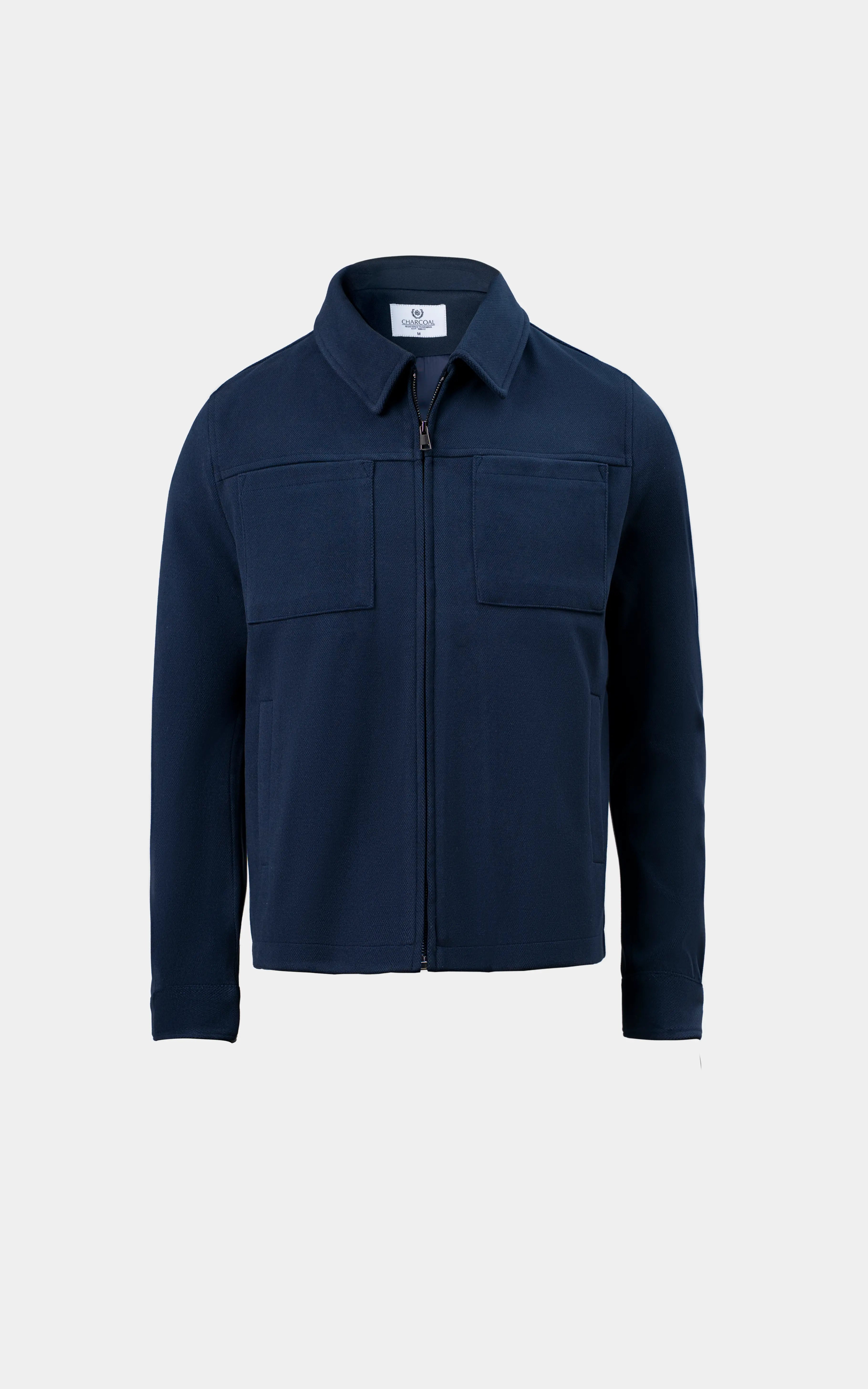 REGULAR FIT FULLSLEEVE COLLAR JACKET NAVY