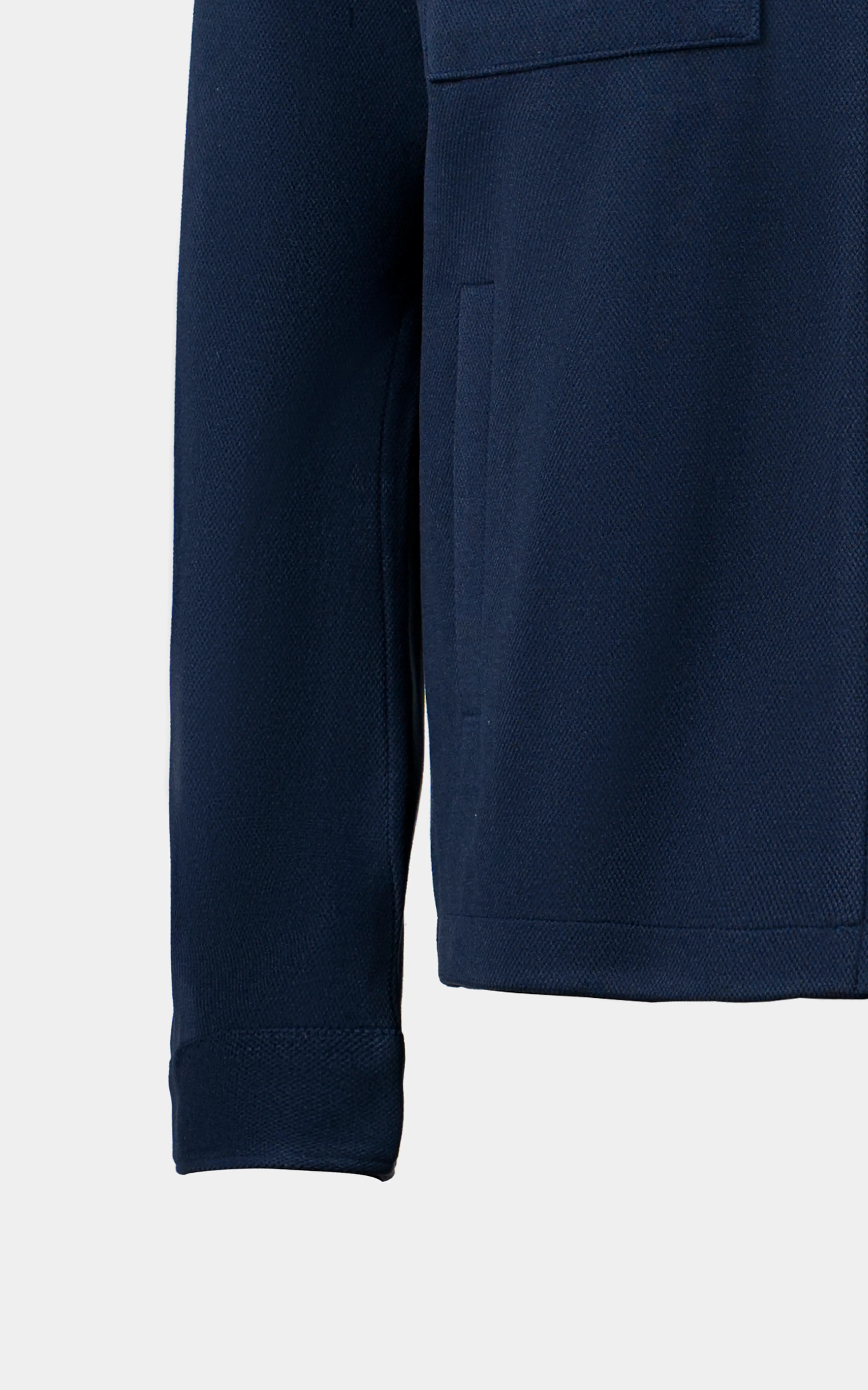 REGULAR FIT FULLSLEEVE COLLAR JACKET NAVY