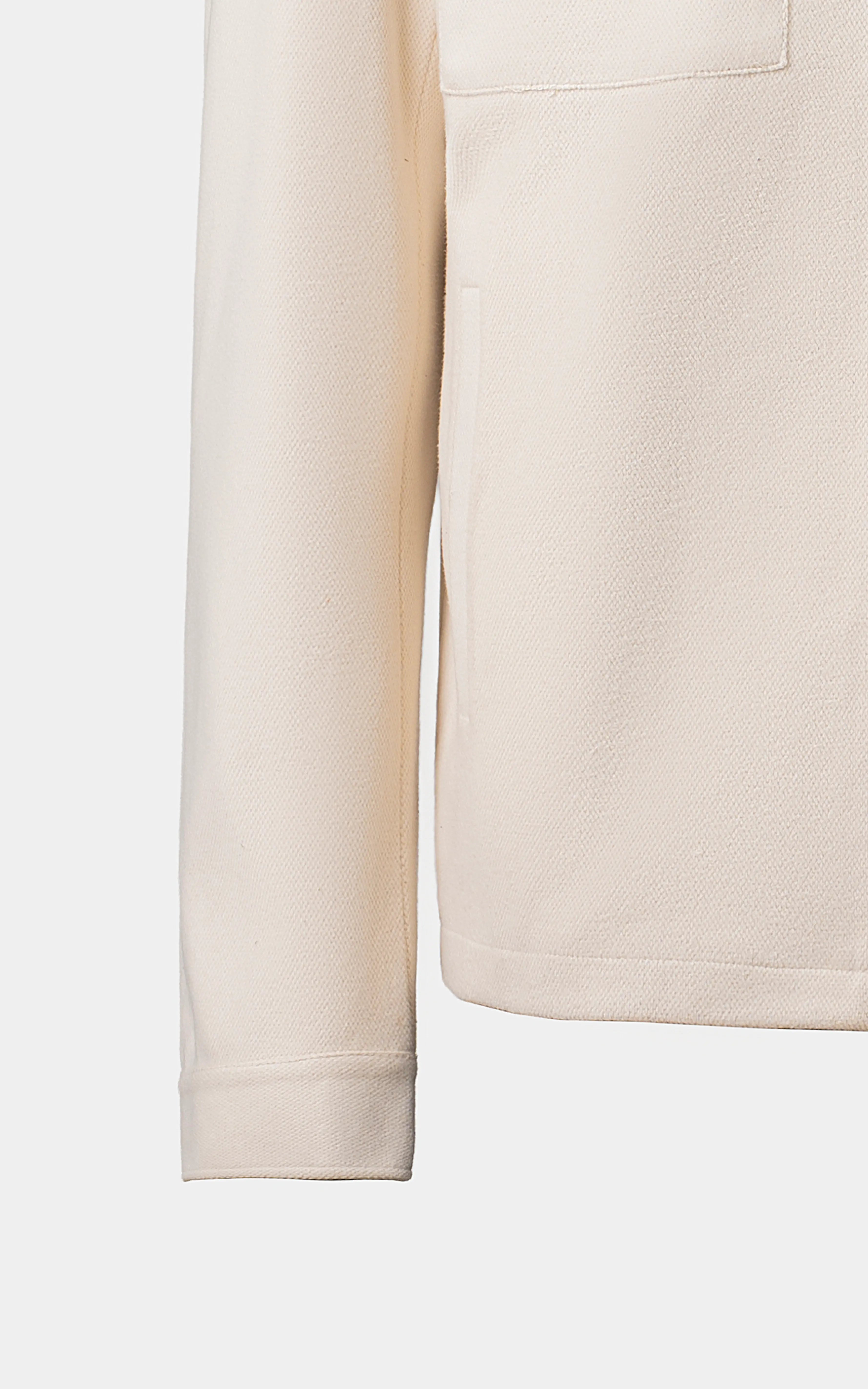 REGULAR FIT FULLSLEEVE COLLAR JACKET OFF WHITE