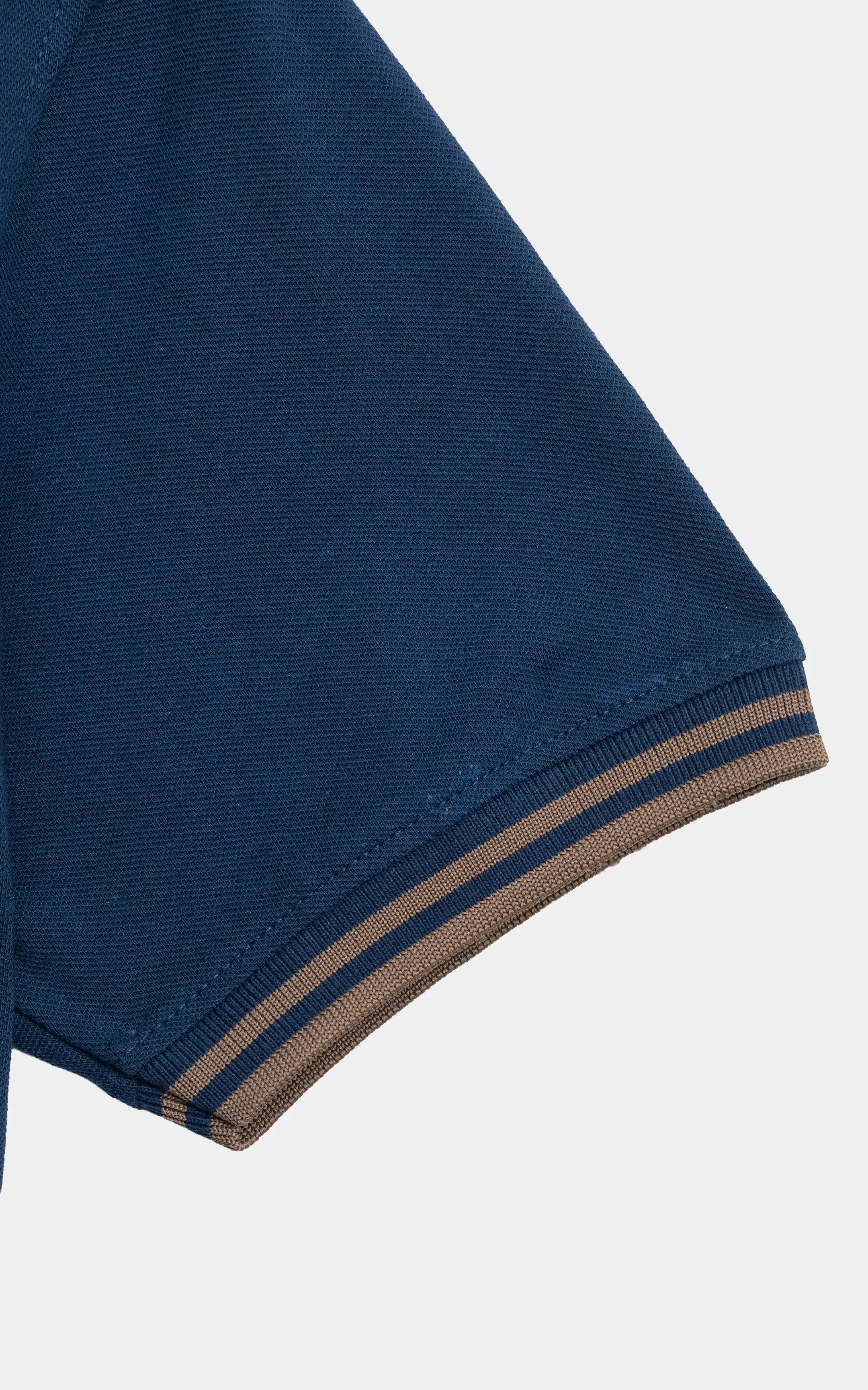 REGULAR FIT TIPPING POLO SHIRT TEAL BLUE