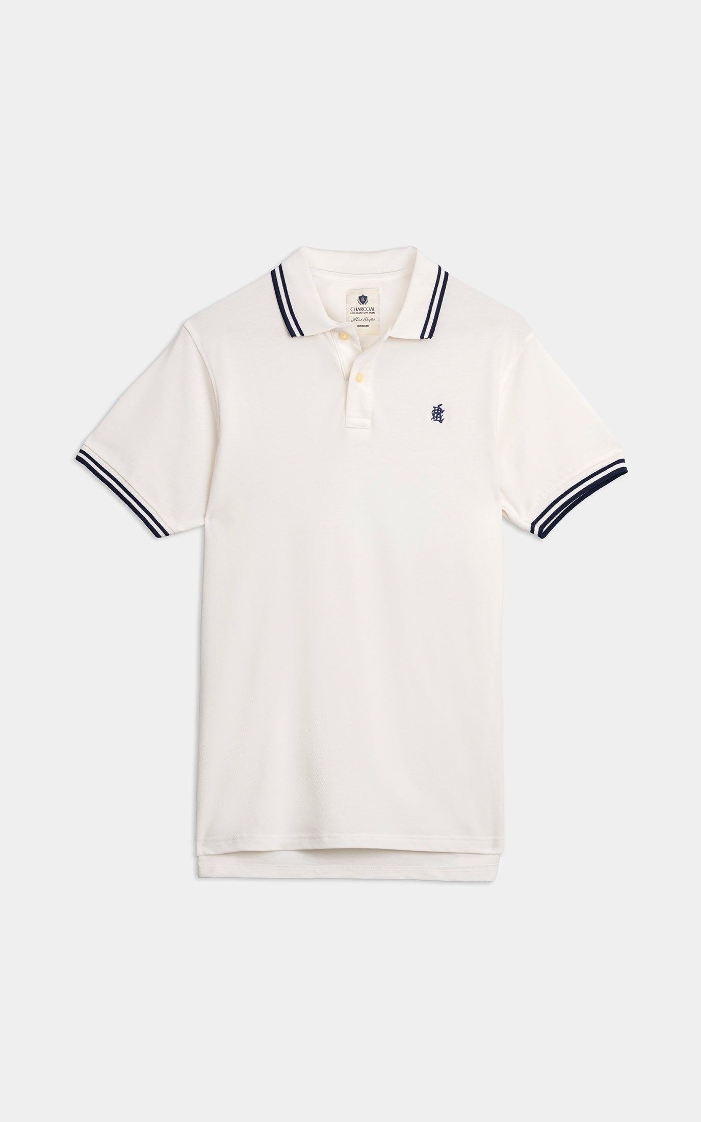 REGULAR FIT TIPPING POLO SHIRT OFF WHITE