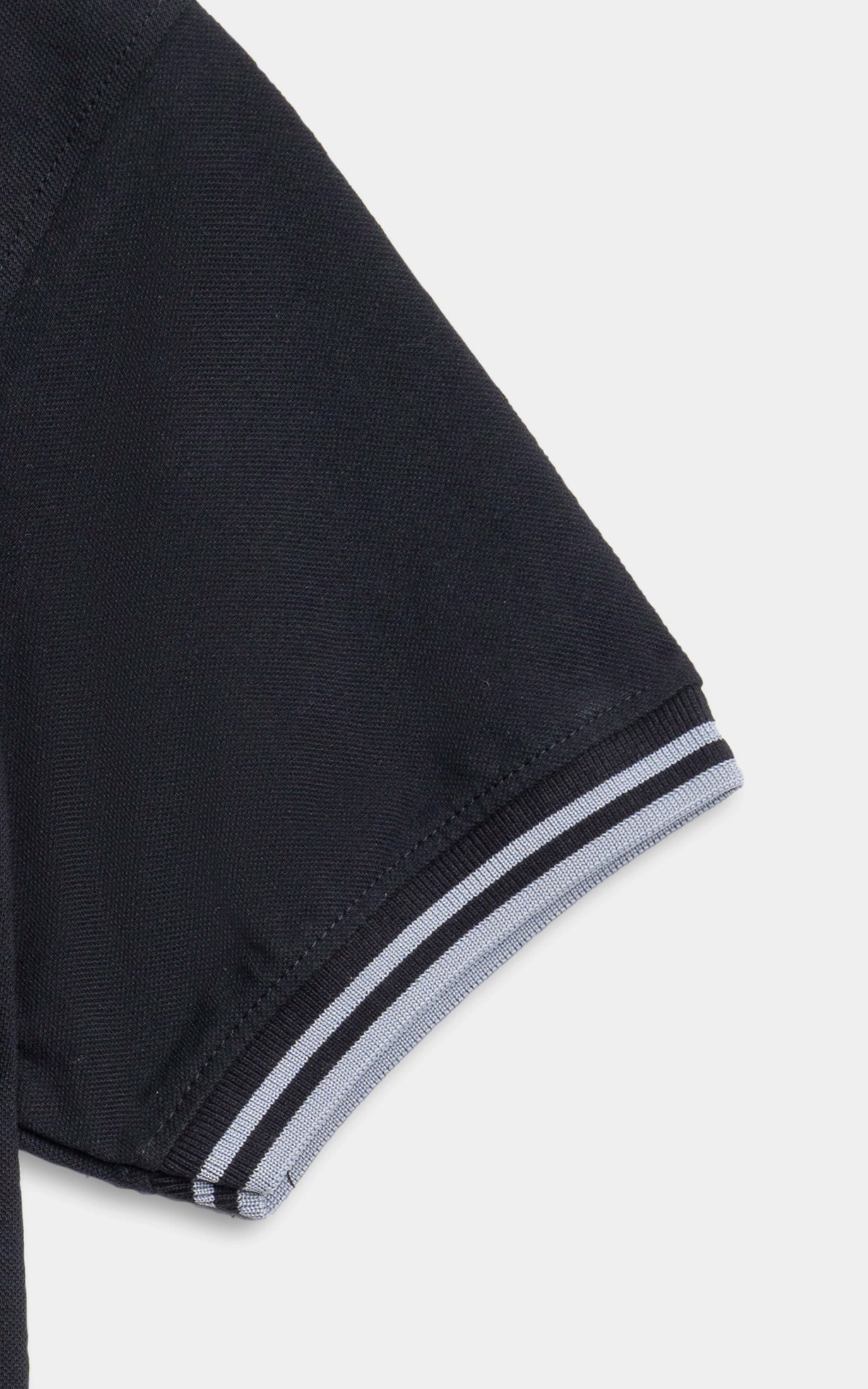 REGULAR FIT TIPPING POLO SHIRT BLACK