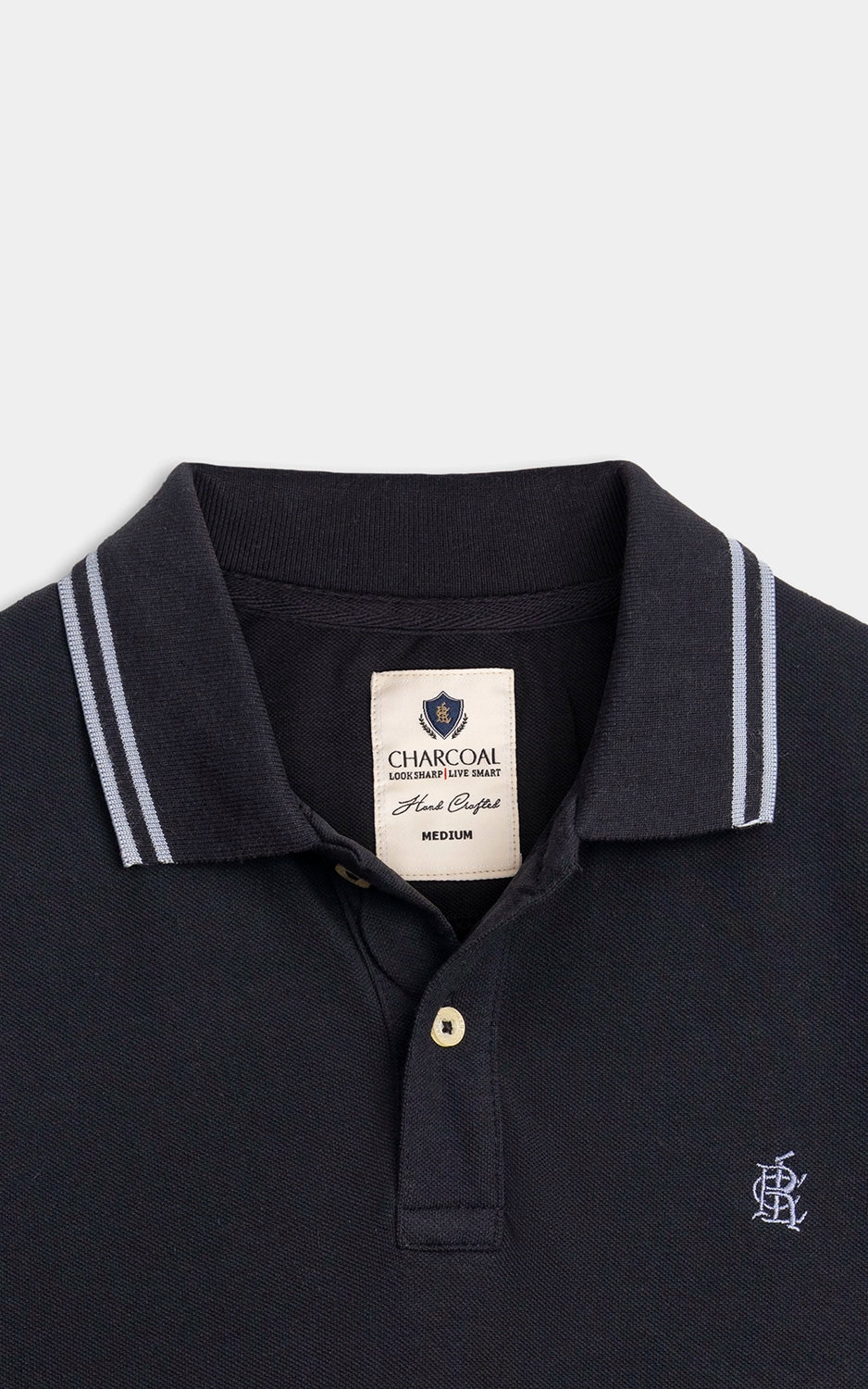 REGULAR FIT TIPPING POLO SHIRT BLACK