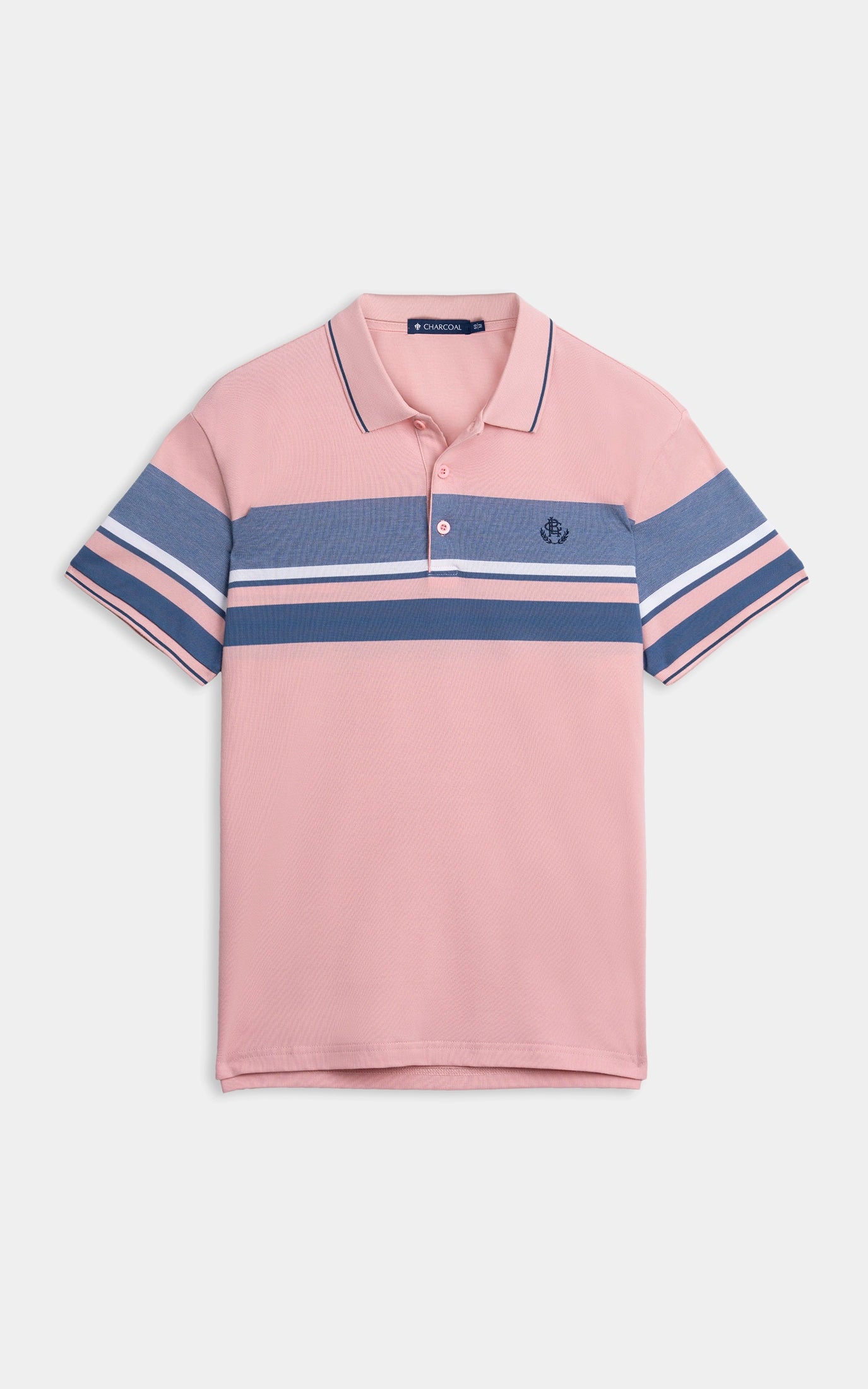 SMART FIT EXECUTIVE ENGINEER STRIPED POLO SHIRT T PINK