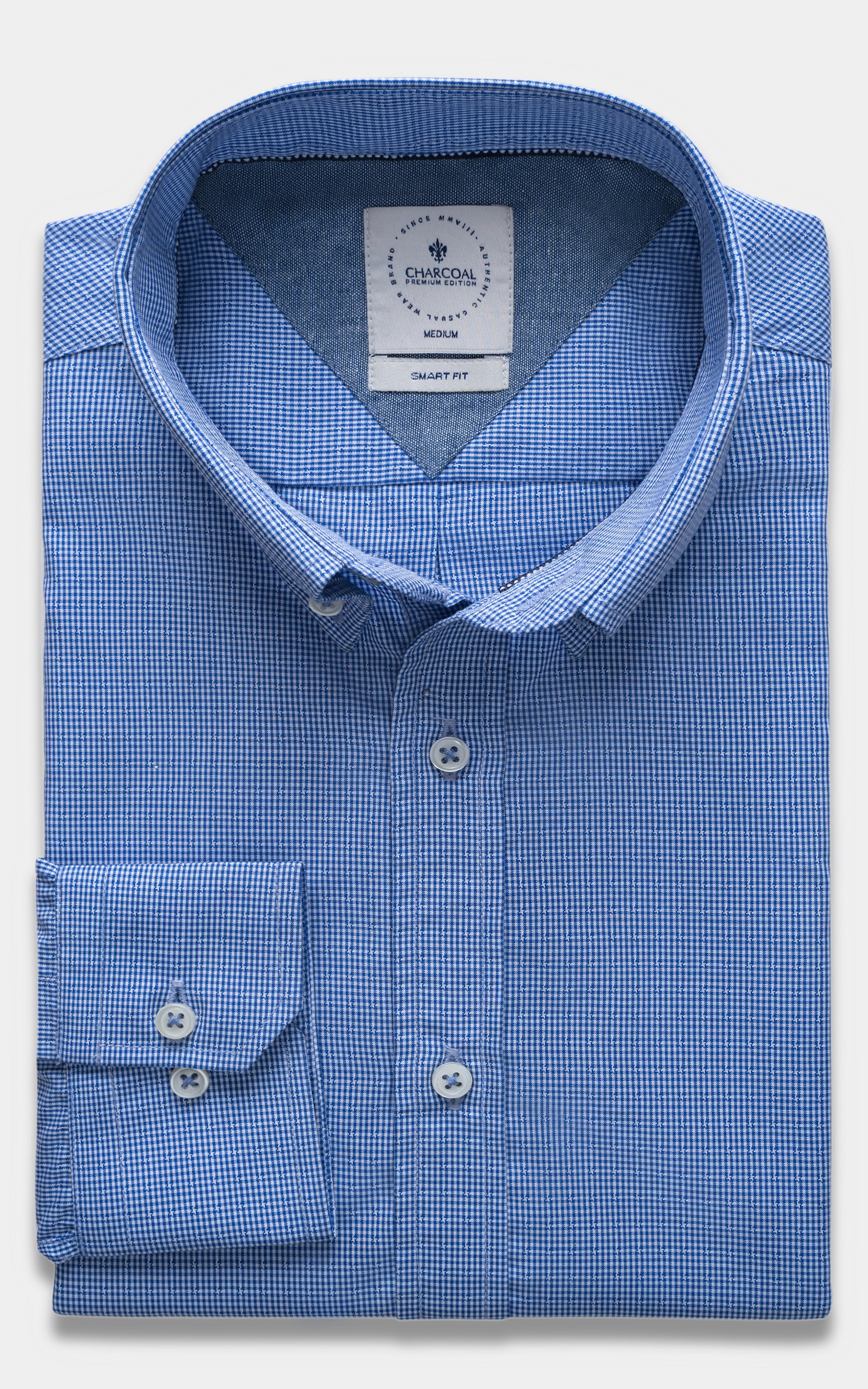 SMART FIT SHIRT BLUE PRINTED