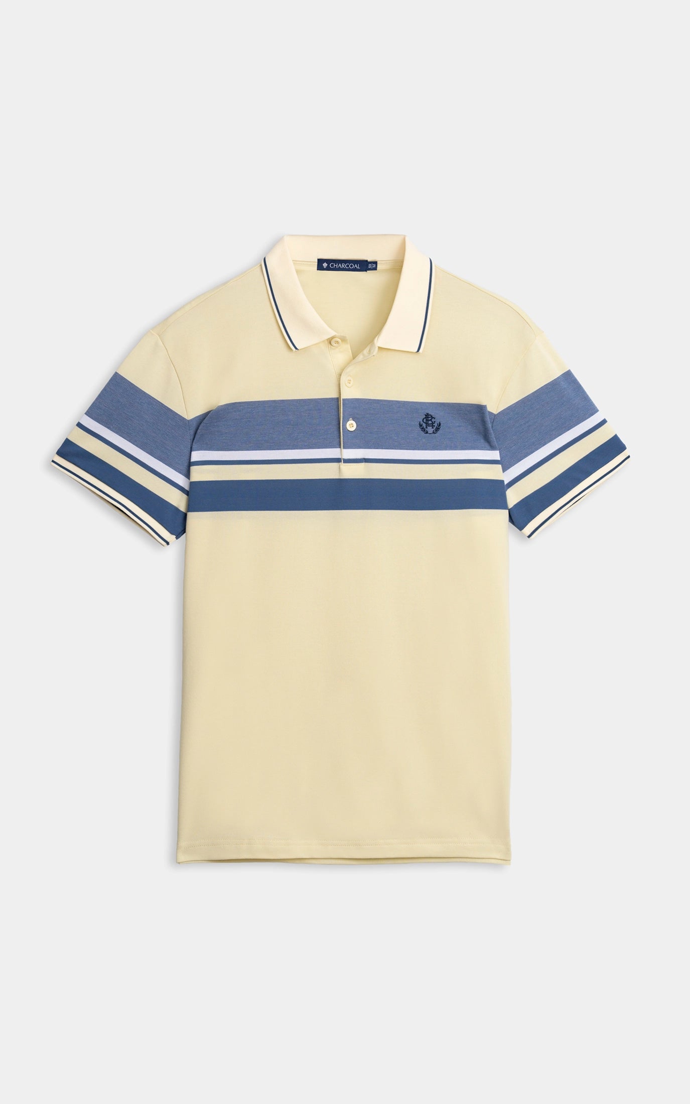 SMART FIT EXECUTIVE ENGINEER STRIPED POLO SHIRT LIME YELLOW