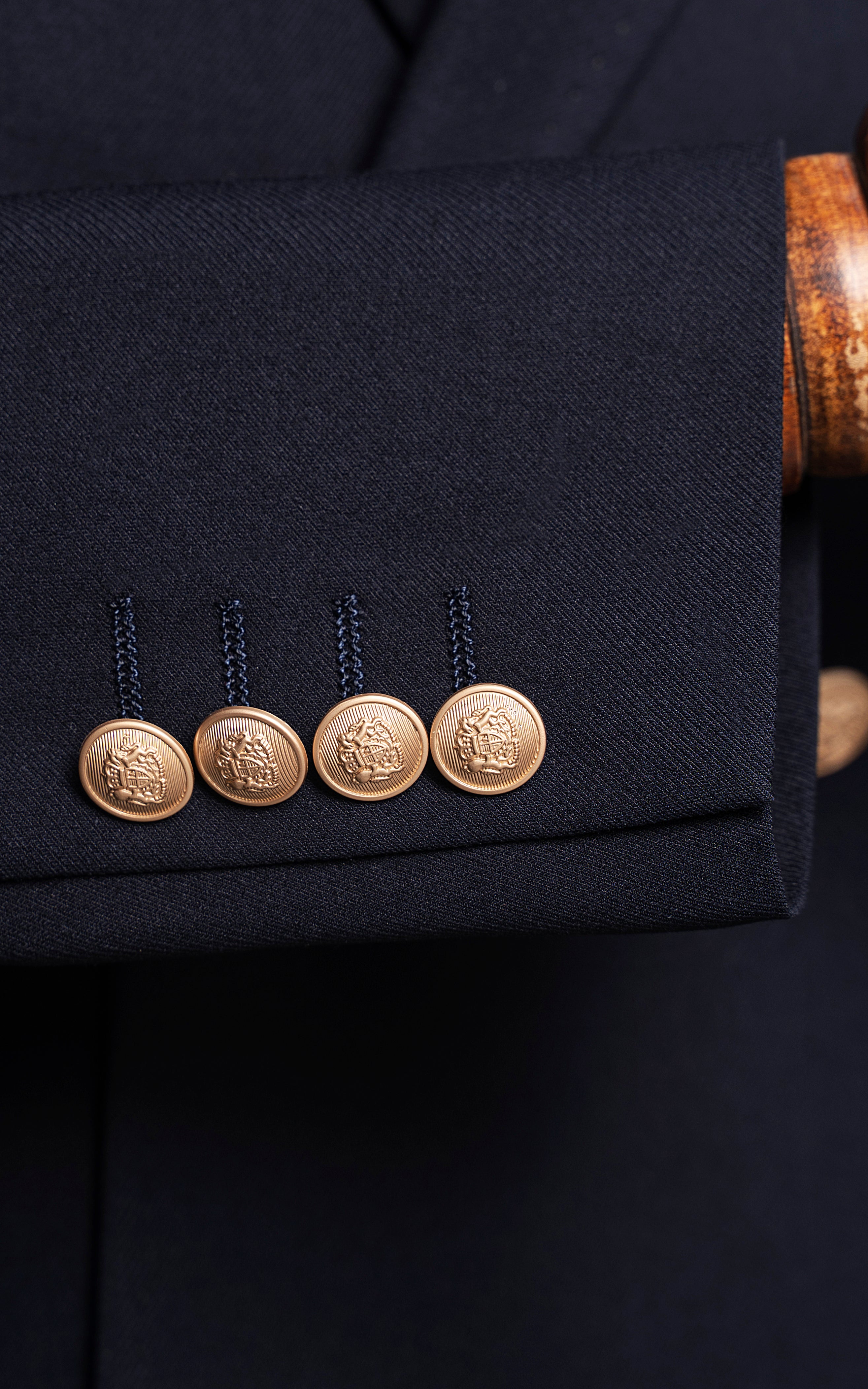 SIGNATURE DOUBLE BREASTED COAT NAVY