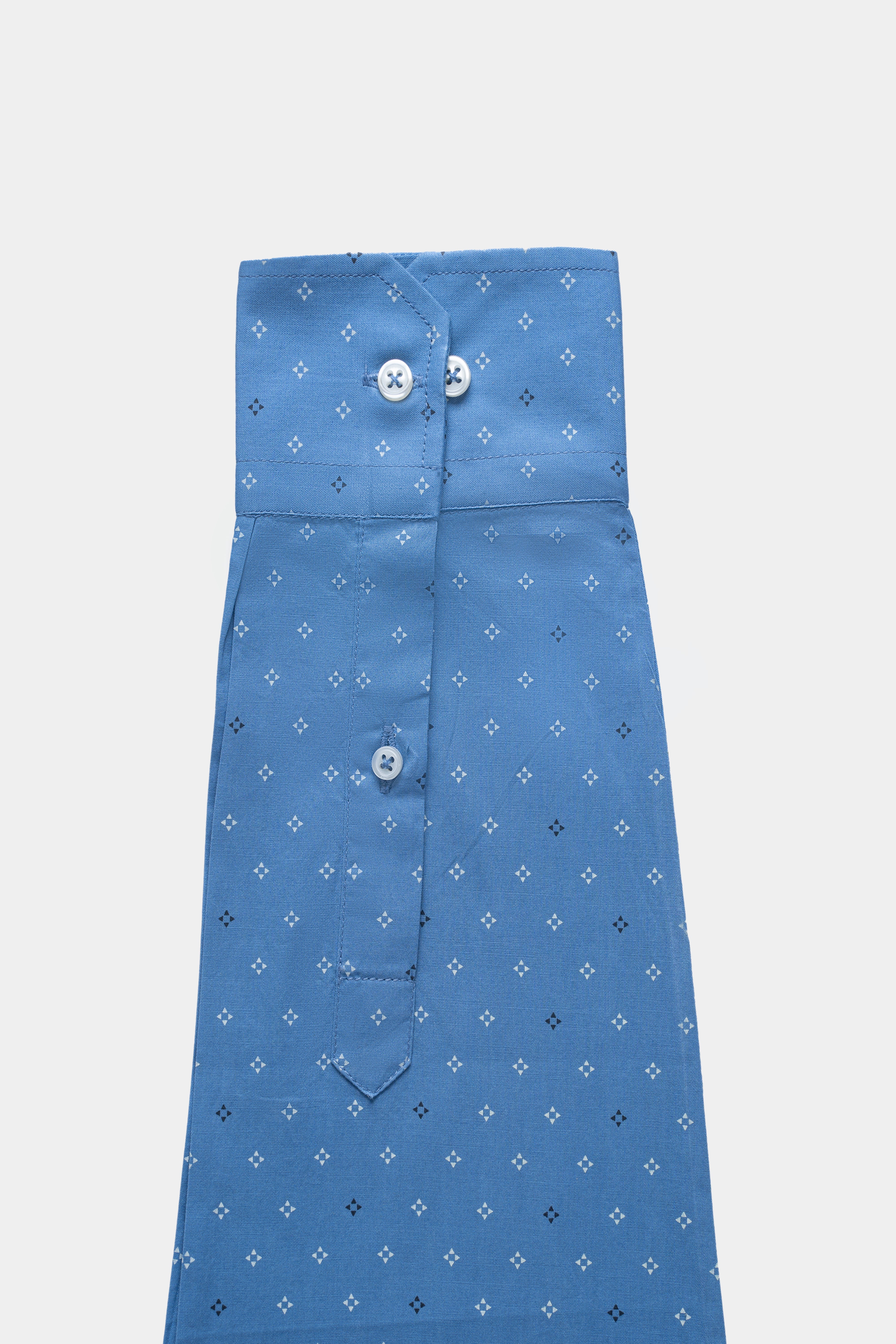 SMART FIT SHIRT INDIGO BLUE PRINTED
