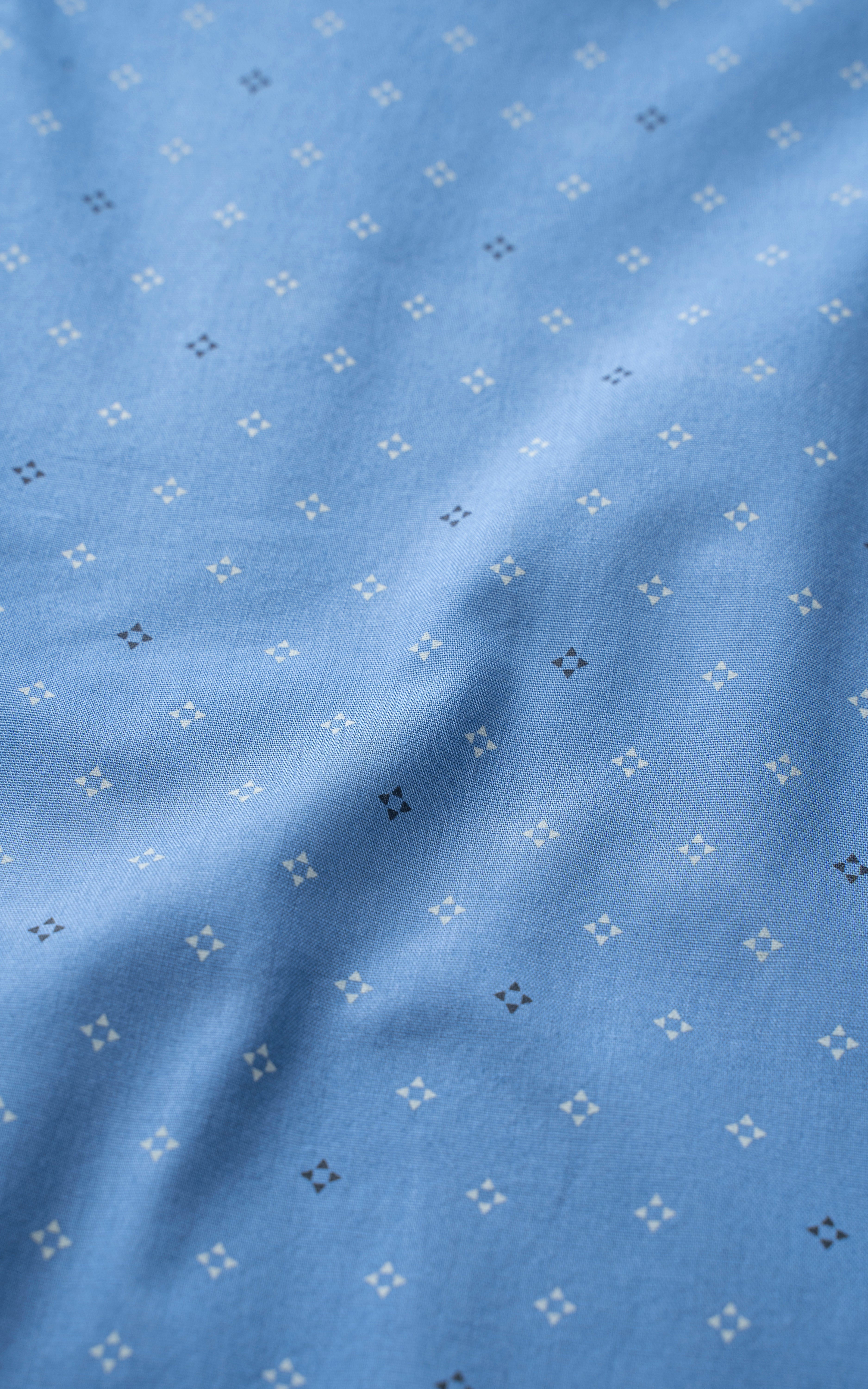 SMART FIT SHIRT INDIGO BLUE PRINTED