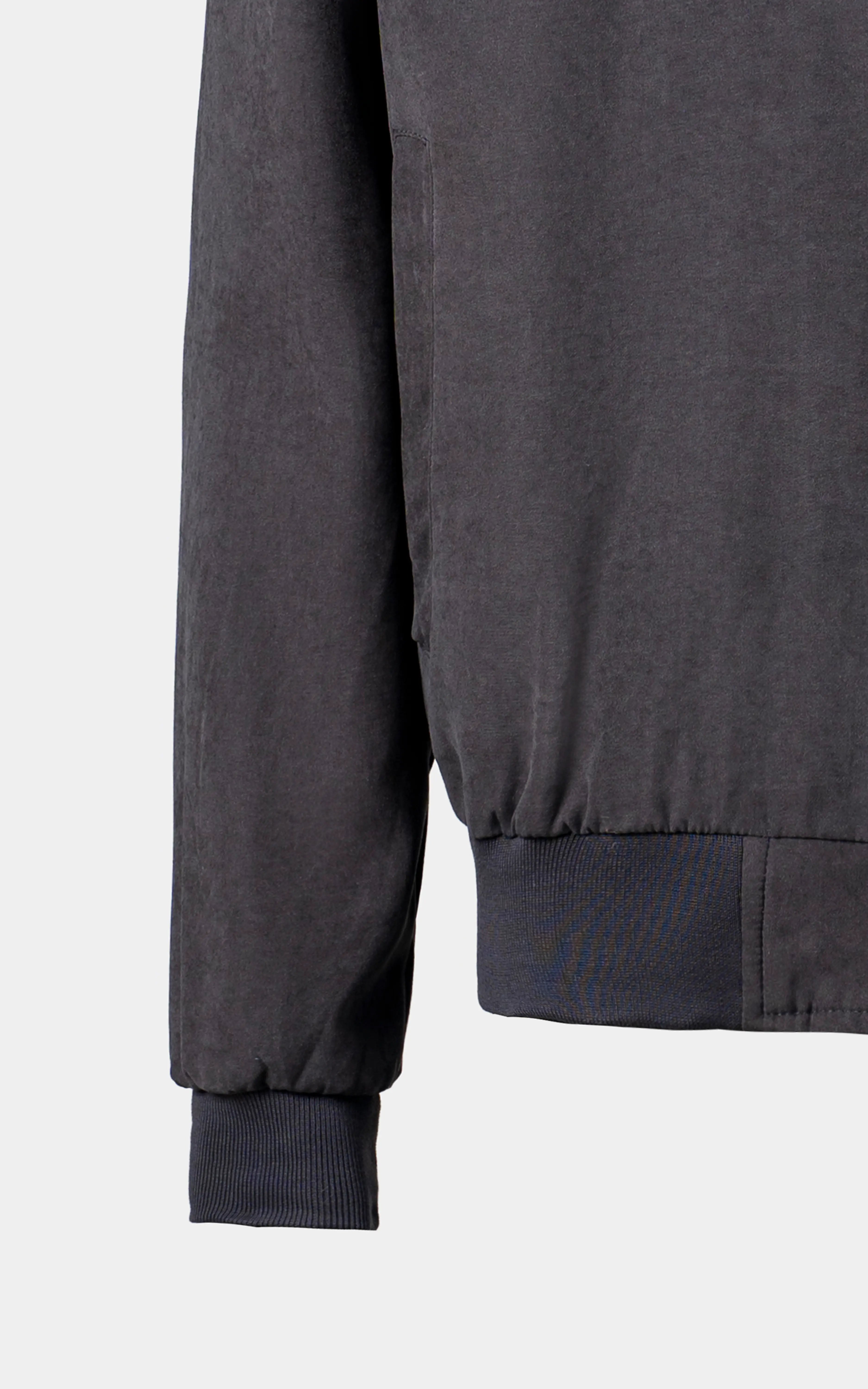 REVERSIBLE BAN COLLAR JACKET LIGHT OLIVE CHARCOAL GREY