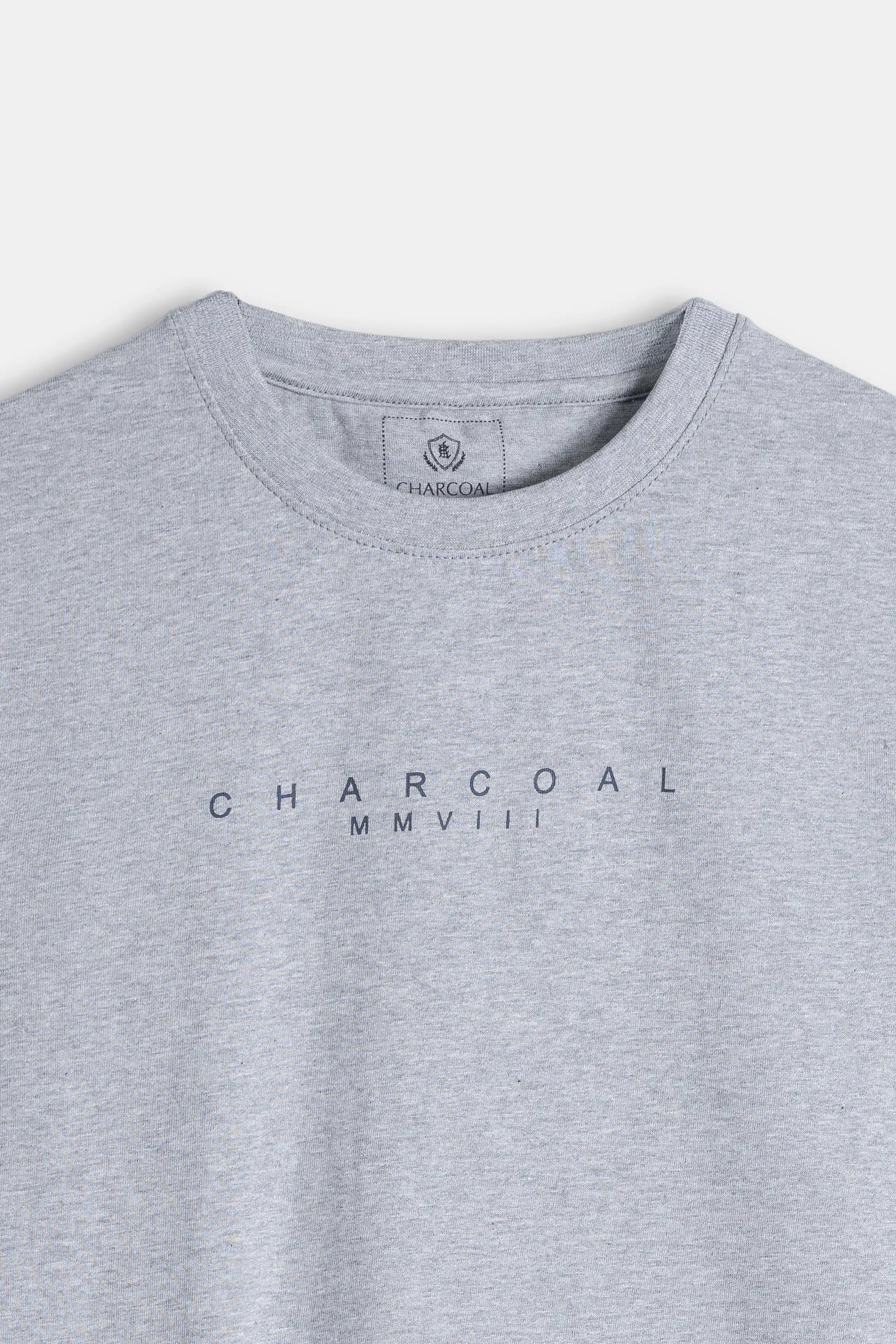 SHORT SLEEEVE GRAPHIC T SHIRT HEATHER GREY
