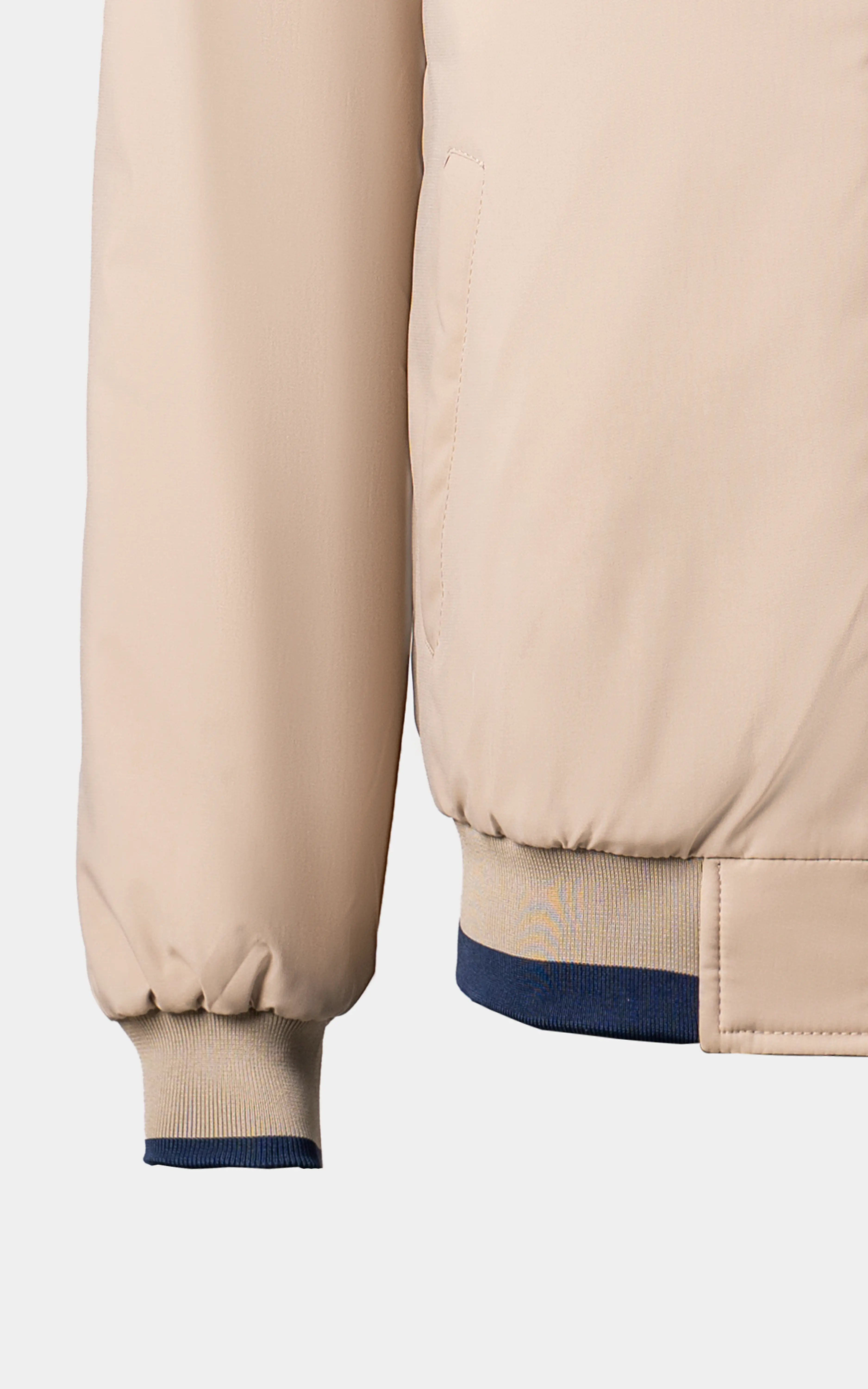 REVERSIBLE BOMBER JACKET BLUE BROWN