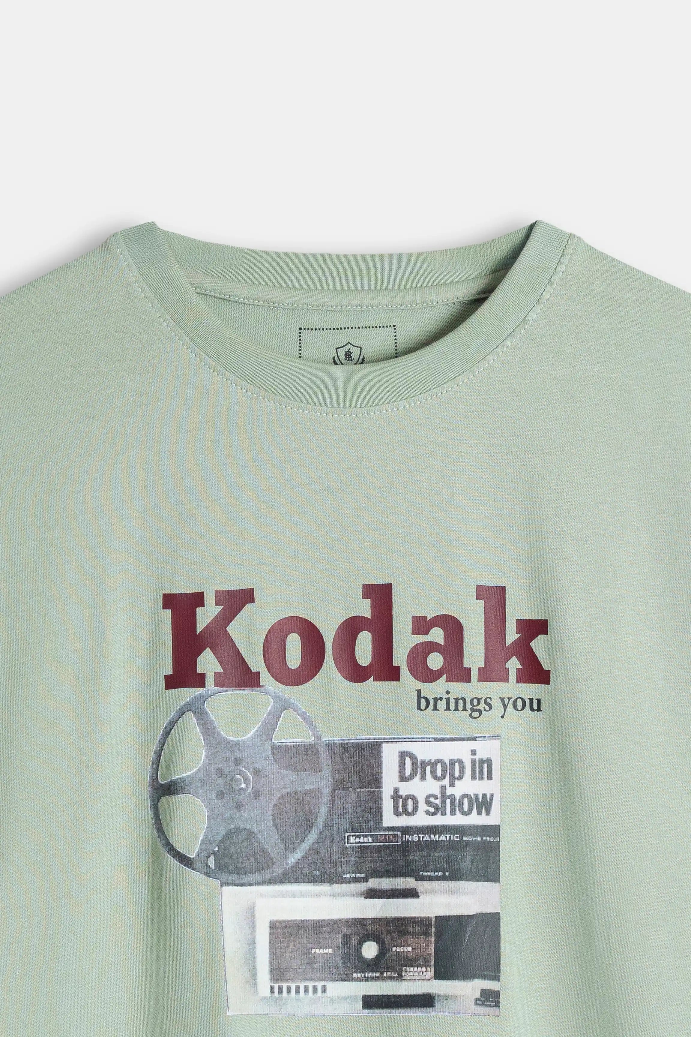 CREW NECK GRAPHIC T SHIRT LIGHT GREEN