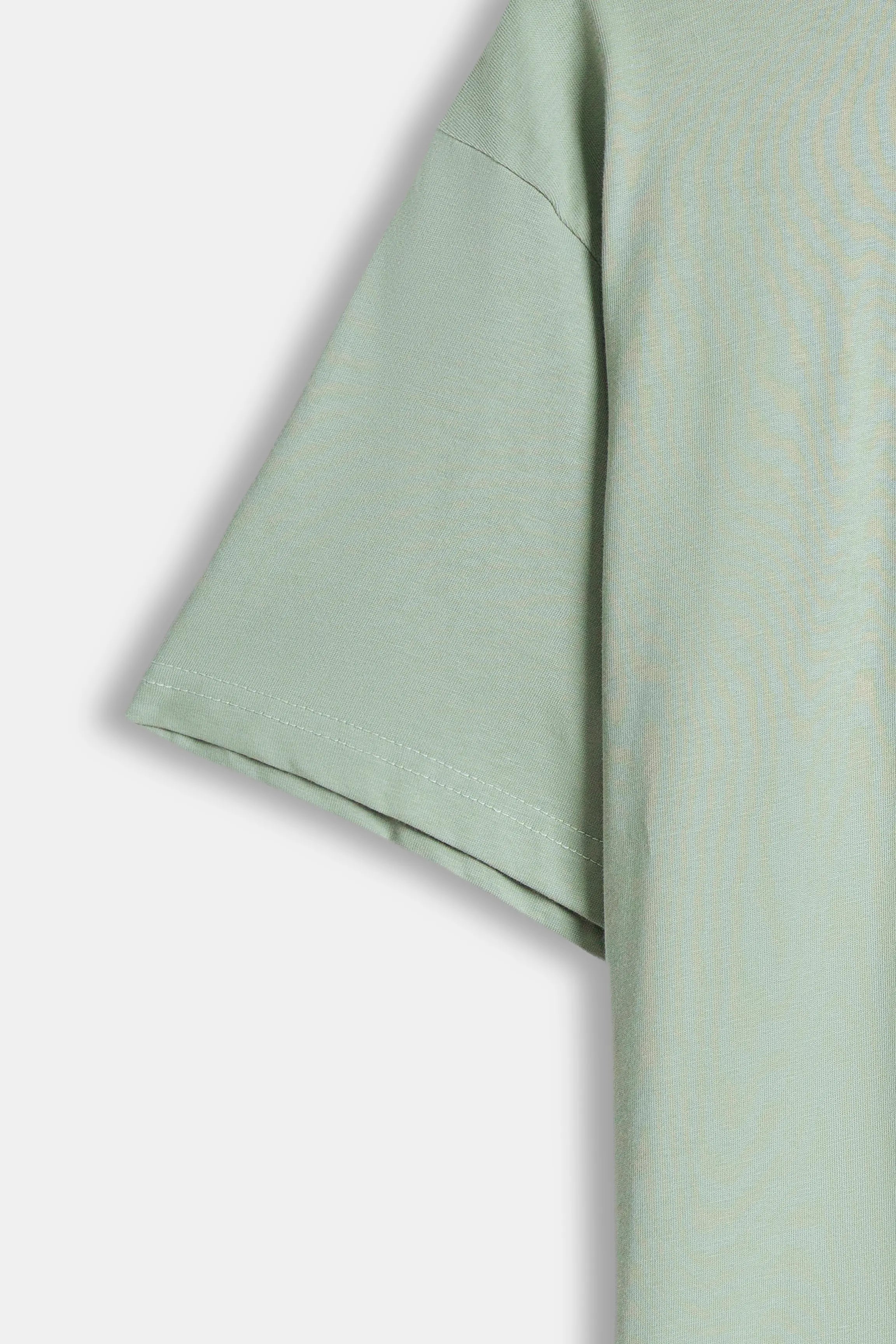 CREW NECK GRAPHIC T SHIRT LIGHT GREEN
