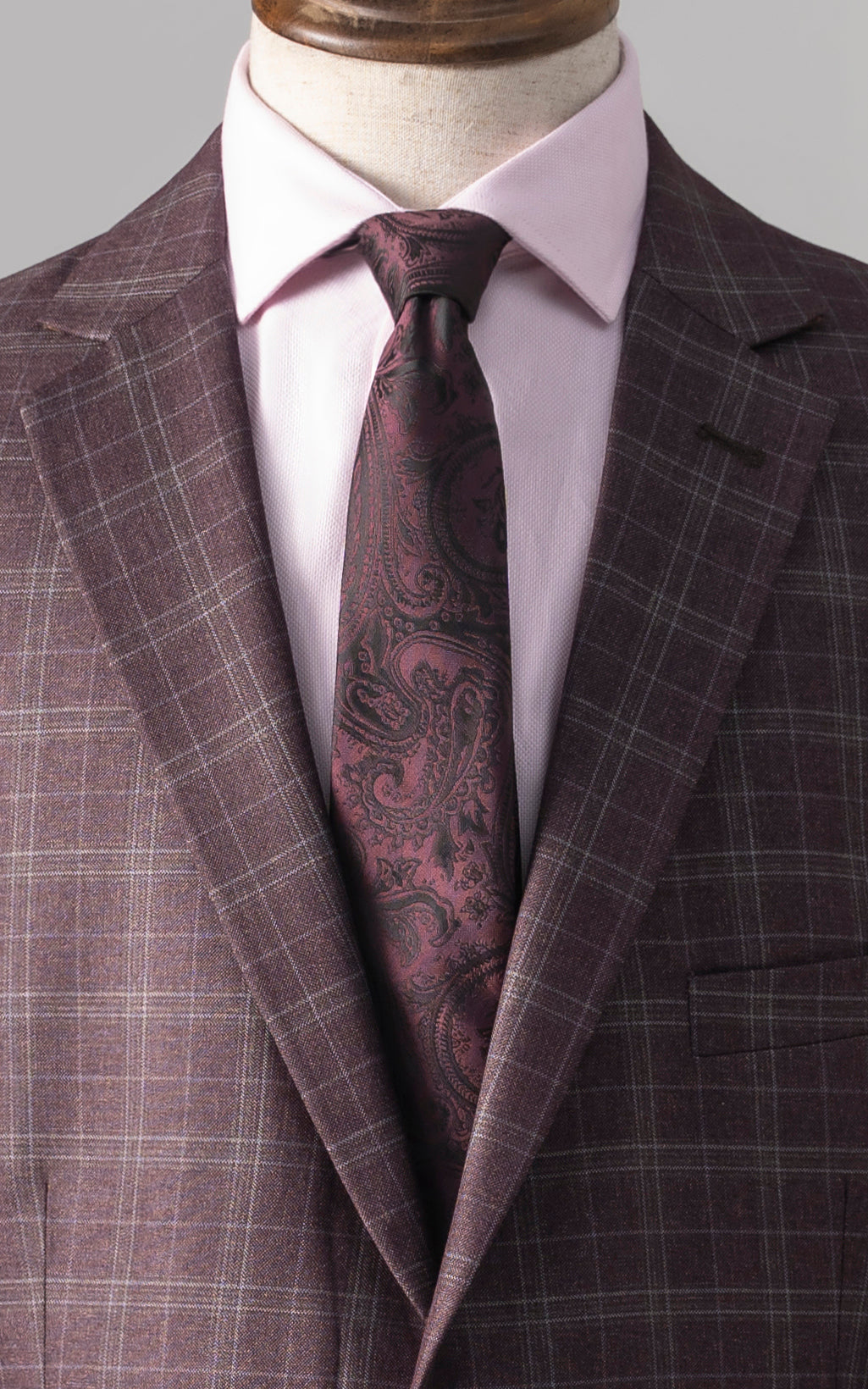 2 PIECE PREMIUM SUIT MAROON GREY