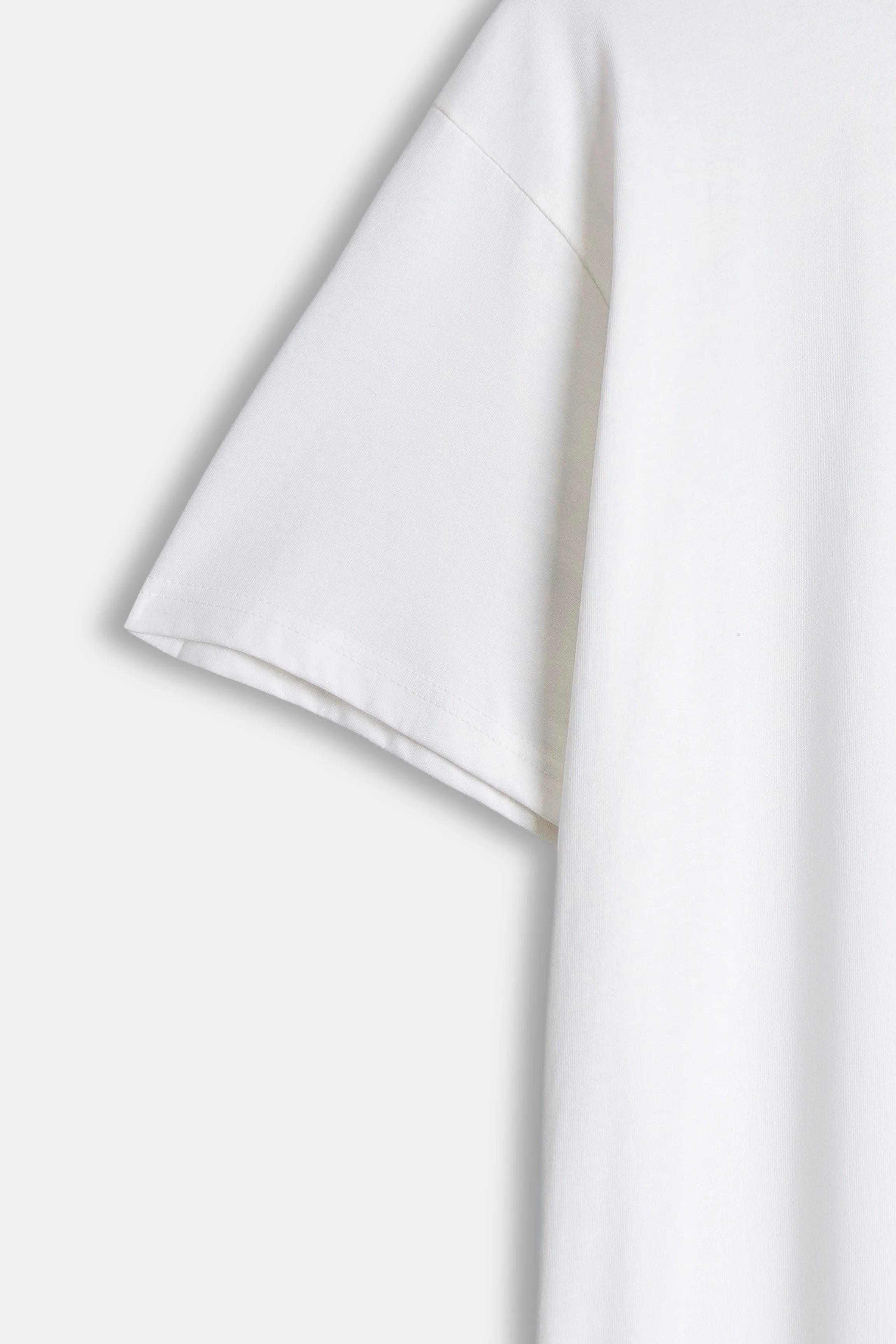 OVERSIZE CREW NECK GRAPHIC T SHIRT WHITE