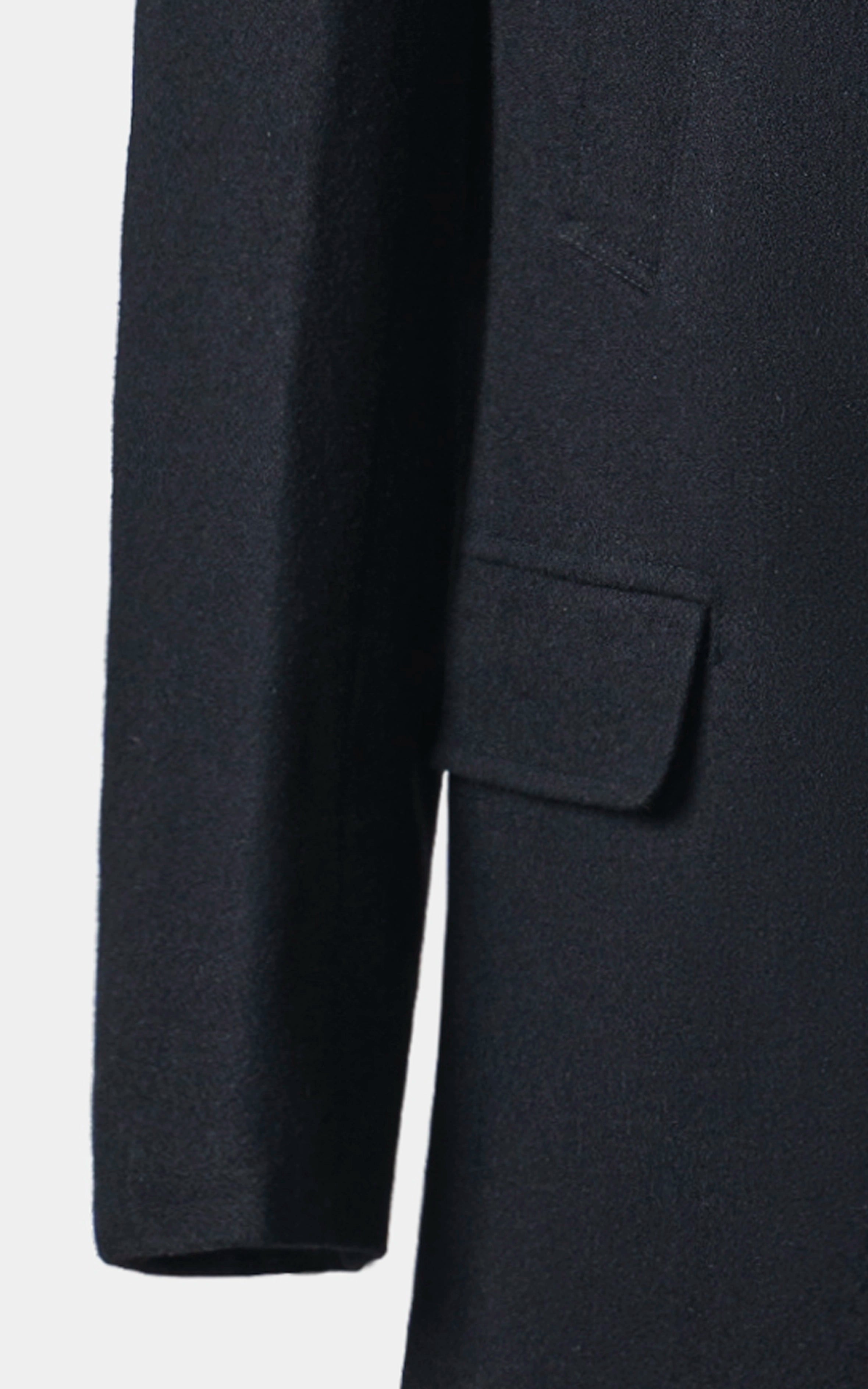 BAN COLLAR SMART FIT LONG COAT BLACK