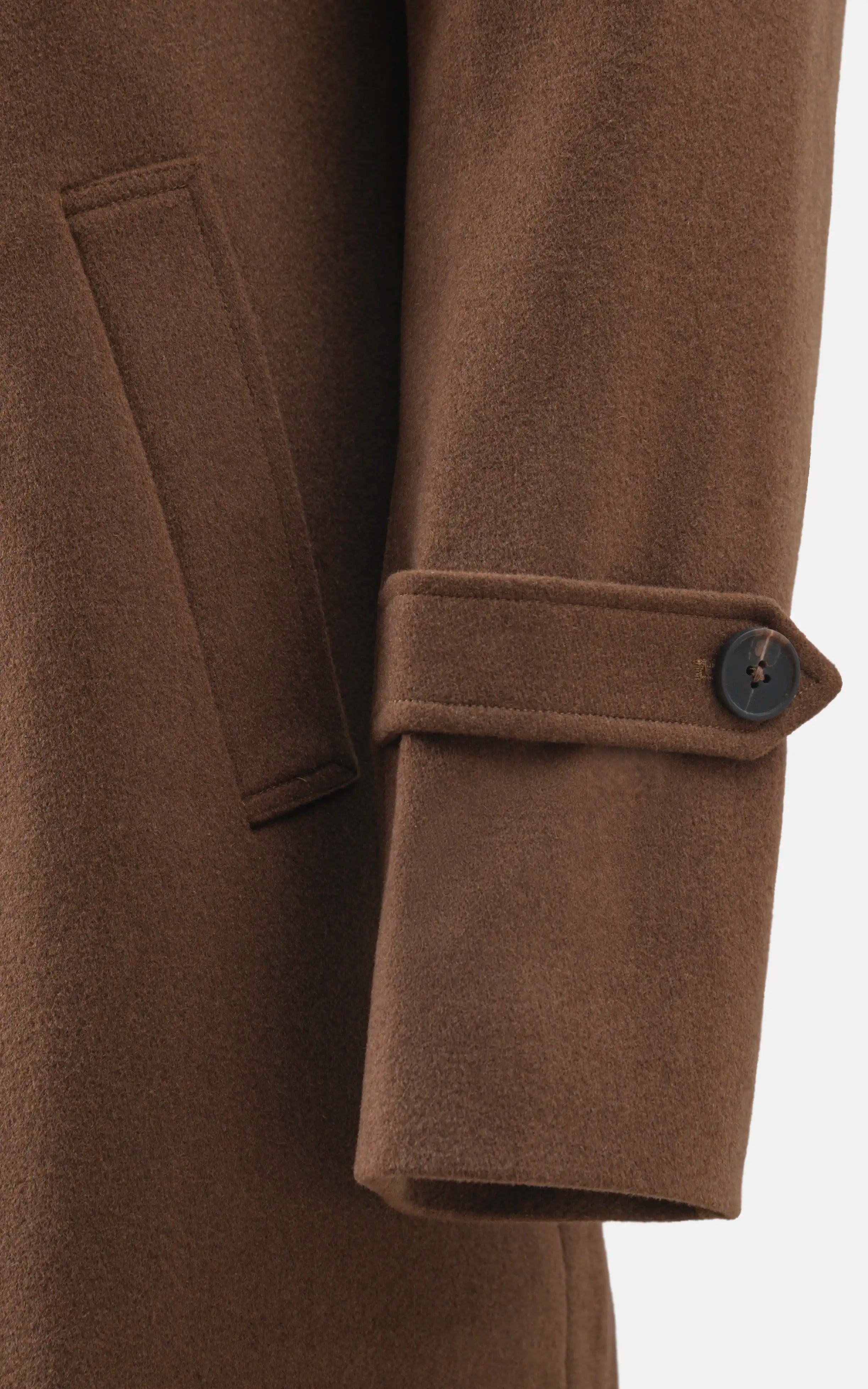 REGULAR COLLAR SMART FIT LONG COAT RUST