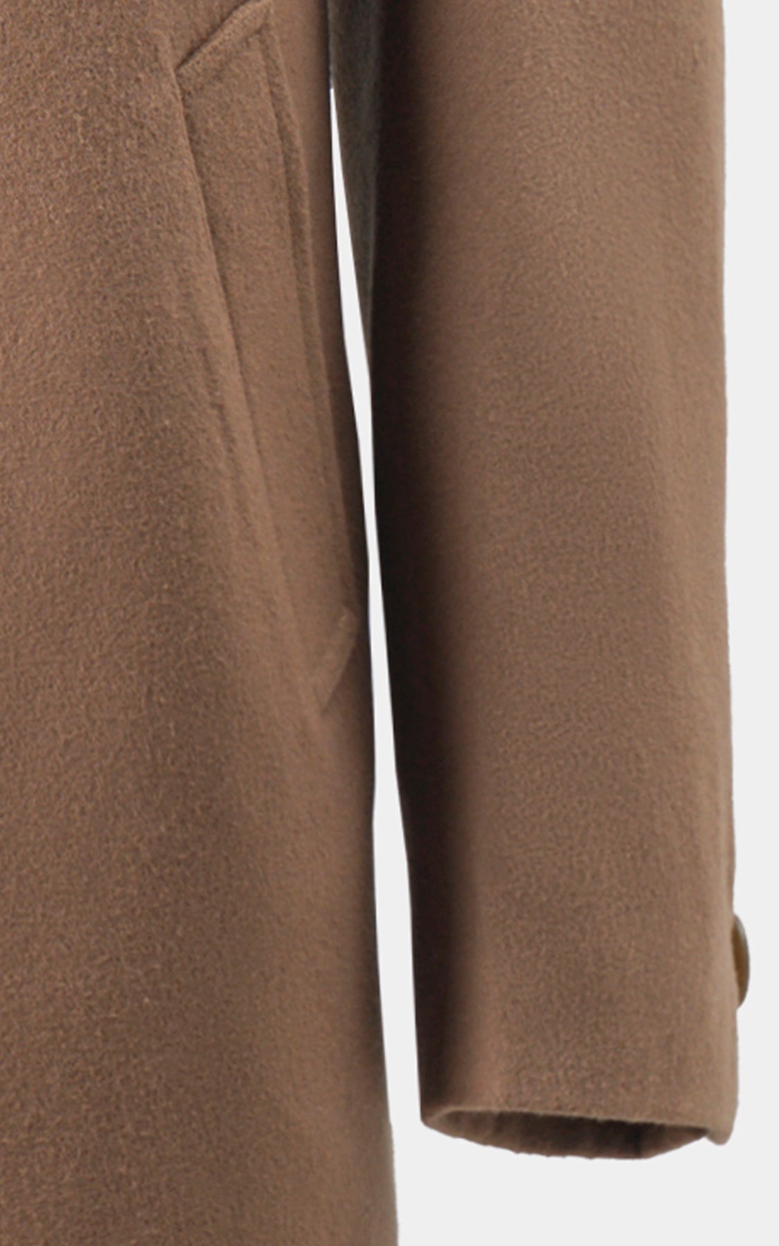 NOTCH LAPEL SMART FIT LONG COAT LIGHT KHAKI