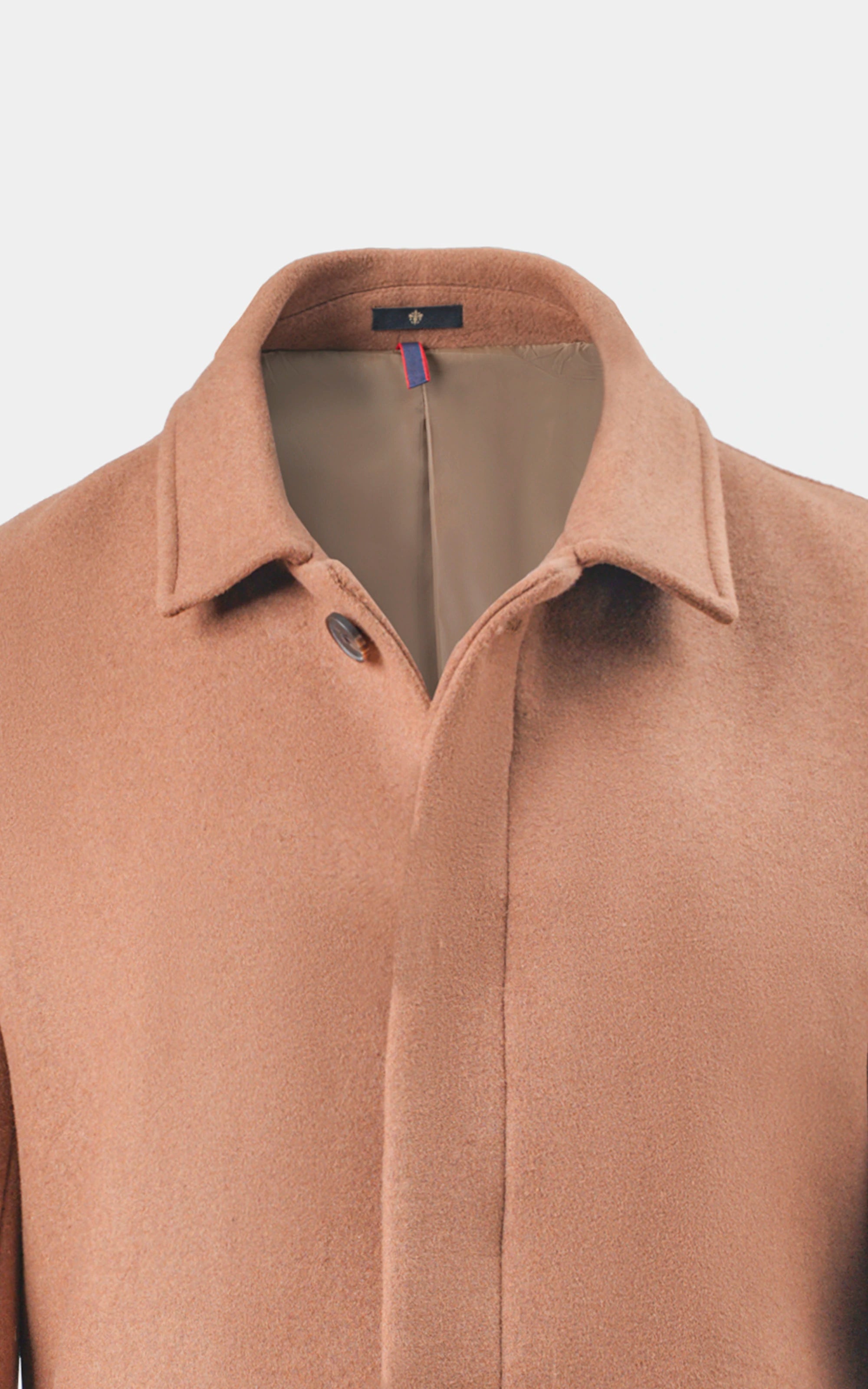 REGULAR COLLAR SMART FIT LONG COAT MUSTARD